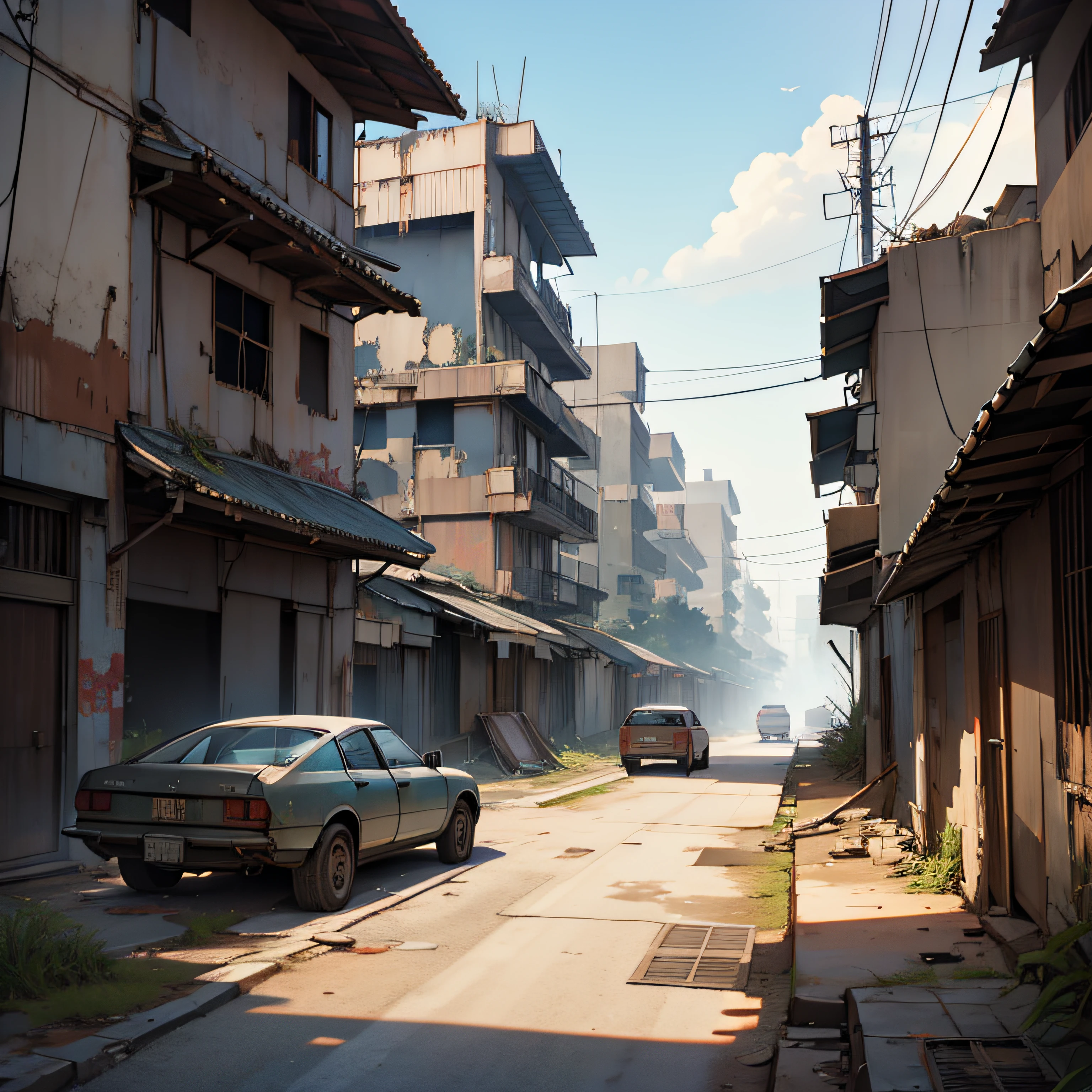 fighter jets，karo，废墟，tanks，Dilapidated city --auto