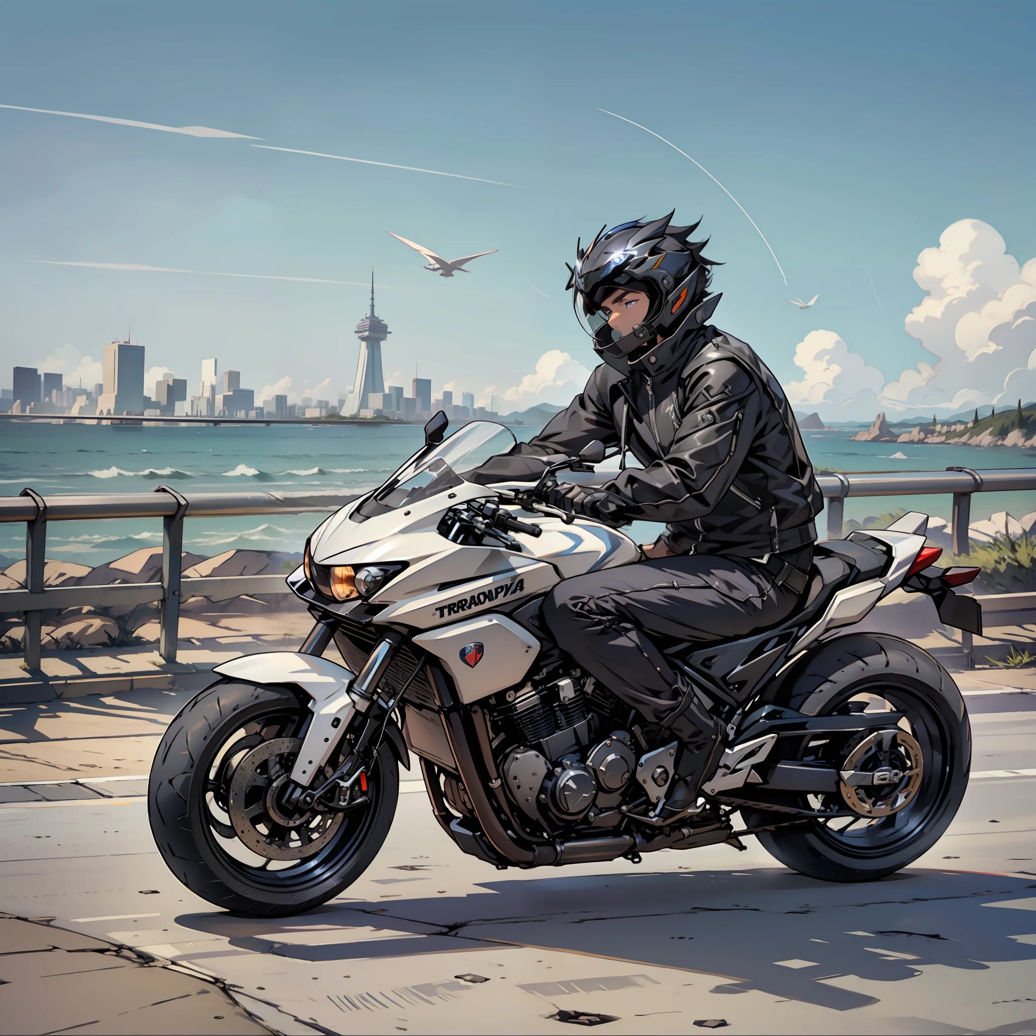 Father A little evil、motor bikes、Triumph、touring、horizon、voyage、
