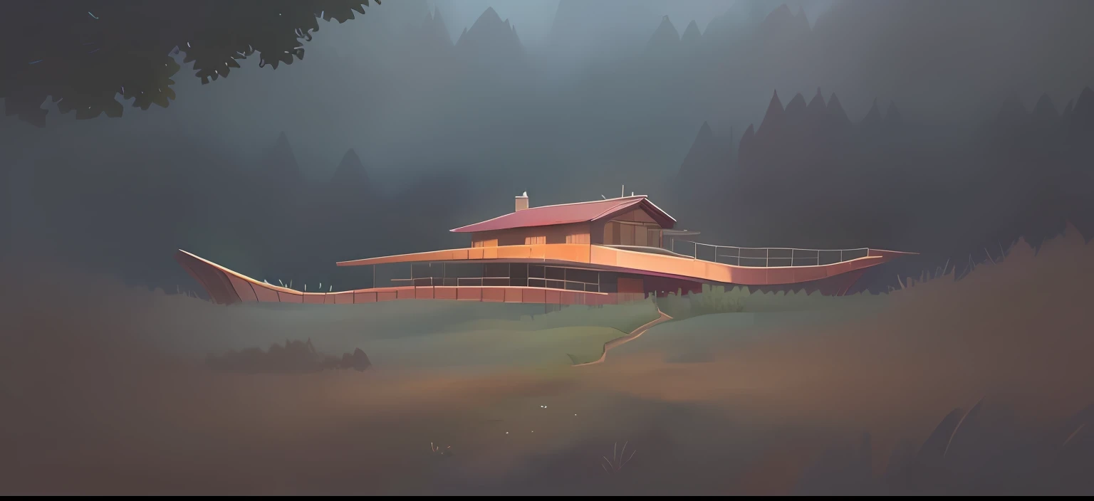 (Realistis:1.2),best qualtiy,超高分辨率,4K, Instagram,The is very detailed,A very lovely house,(Wood text),There is a lot of stuff on it,Trees in the background,There are clouds and sky above
