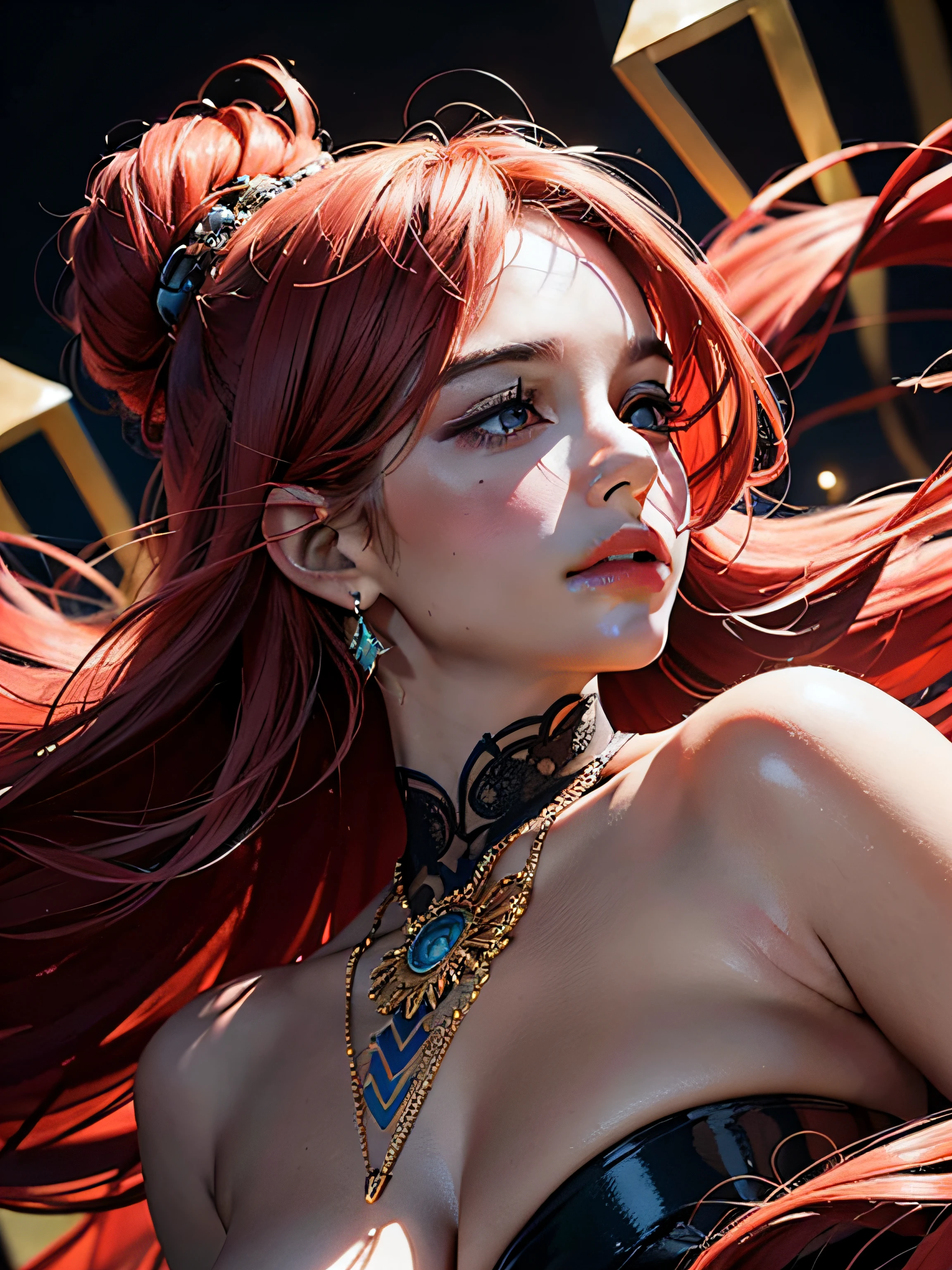 zhangfenghua, (geometric abstract background:1.4), esoteric, 1girl, depth of field (zentangle, mandala, tangle, entangle)
(photorealistic:1.4), official art, unity 8k wallpaper, ultra detailed, beautiful and aesthetic, masterpiece,best quality, (dynamic angle:1.4), glowing skin, (floating colorful sparkles:1) the most beautiful form of chaos, elegant, a brutalist designed, vivid colours, romanticism