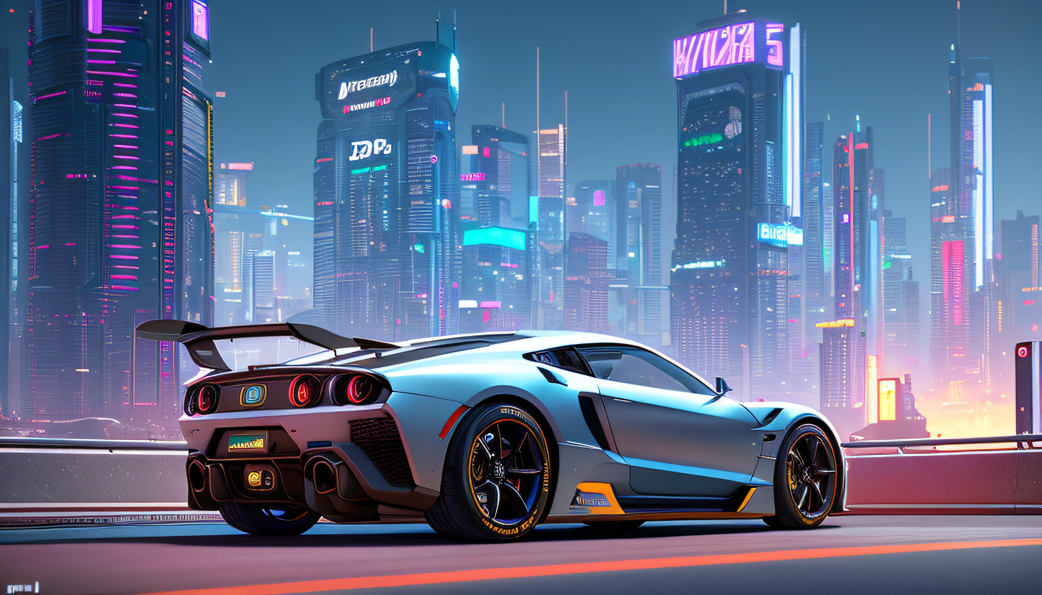 photorealistic, ,best quality,masterpiece,highly detailed,ultra-detailed,a futuristic sports car in a cyberpunk city. 4k 3d render unreal engine 5 rendered with blender and octane global illumination from photorealistic hyper realism concept art by greg rutkowski loish rhads ferdinand knab makoto shinkai tian zi trending on cgsociety