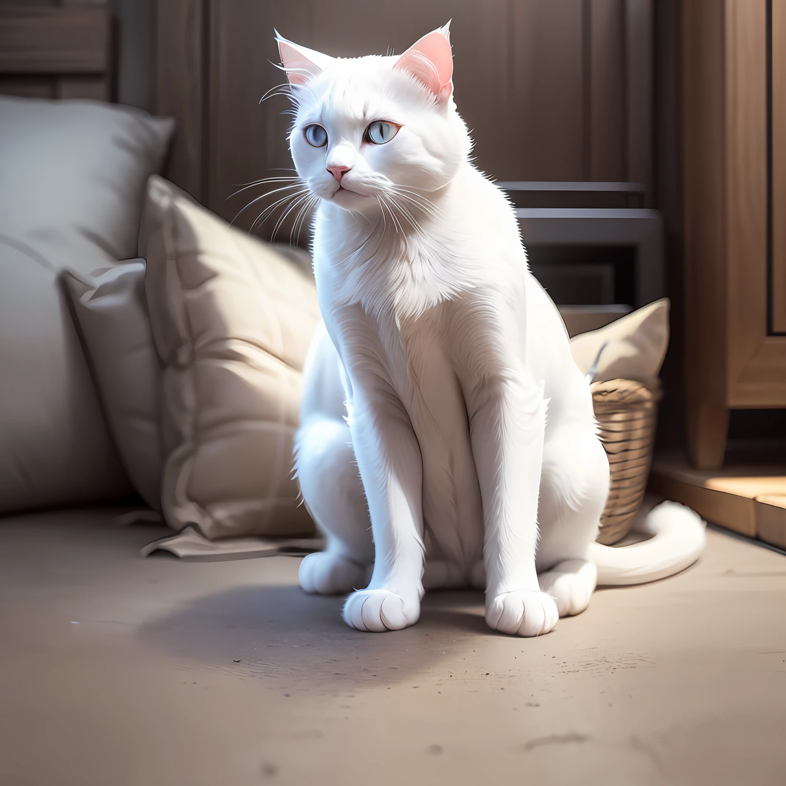 A white cat --auto