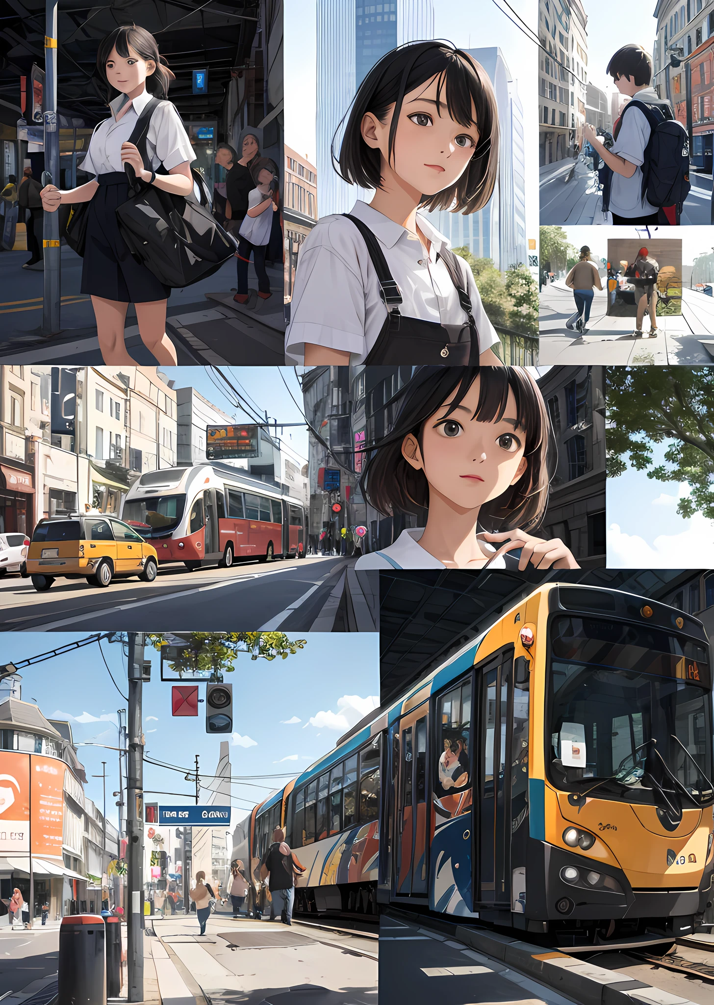 Pictured above: perfect face of a student，The bus driver wears a uniform，Puppies on the road