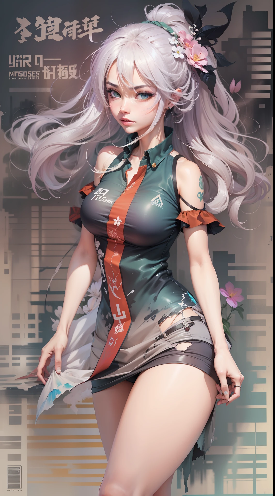 background, mixed-language_text, Japanese letters in graffit, ashley alexiss :: estilo comix ryuko hikari ::2.9 estilo :: arte conceitual, suave, foco nítido, illustration, , folha de caracteres, lightningwave, belo estilo::estilo jkenneth rocafort ::2.9 (obra-prima:1.2, melhor qualidade), (olhos bonitos finamente detalhados: 1.2), ((1girl jada sezer bela mulher )), ((solo)), (olhos vermelhos:1.4), (olhos finamente detalhados e rosto detalhado:1.3),), (com jeans e uma camiseta branca ou vestido:1.3), (fundo bonito e claro:1.2), (cg extremamente detalhado, ultra-detalhado, melhor sombra: 1.1), ((profundidade de campo)), ((aquarela)), seios grandes, ombros nus, flowers and petals, beautiful concept illustration , (fundo branco: 0.5), (illustration :1.1), (extremamente fino e bonito: 1.1), (detalhes perfeitos: 1.1),::estilo yoji shinkawa ::2.0 illustration style, estilo tatoon, urso feroz ultra detalhado, (fundo bonito e claro: 1.2),, fantastic paintings, estilo graffit, perfection, dynamic, altamente detalhado, pintura em aquarela, artstation, arte conceitual, suave, foco nítido, illustration, folha de caracteres, artstation, arte conceitual, suave, foco nítido, illustration, arte por kim jung gi,, artgerm, carne griffiths e wadim kashin ,, lightningwave, pintura em aquarela, tinta pingando por tim okamura, victor nizovtsev, greg rutkowski, noah bradley. trending in artstation, 8k, obra-prima, pintura graffiti, detalhe fino, cheio de cor, detalhe intrincado, Golden aspect ratio illustration, monochrome green background, obra-prima, melhor qualidade, alta qualidade, highres, melhor qualidade, high resolution fix, bright amazing lighting, aprimoramento de detalhes, melhor qualidade, alta qualidade, highres, aprimoramento de detalhes, melhor qualidade, alta qualidade, 8k