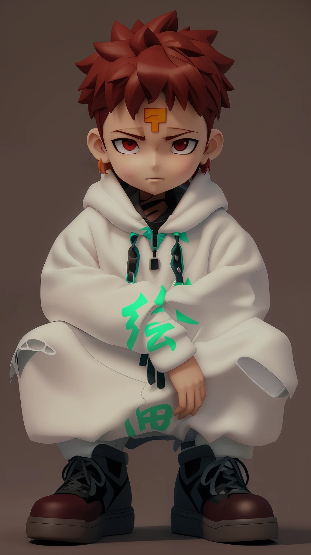 Toy image of a red-haired boy, anime styled 3d, anime style character, Stylized anime, Realistic anime 3 D style, clean and meticulous anime style, Anime Stylization, highly detailed character, Anime style. 8K, anime style hyper detailed, made with anime painter studio, high detail iconic character, anime figure, anime highly detailed