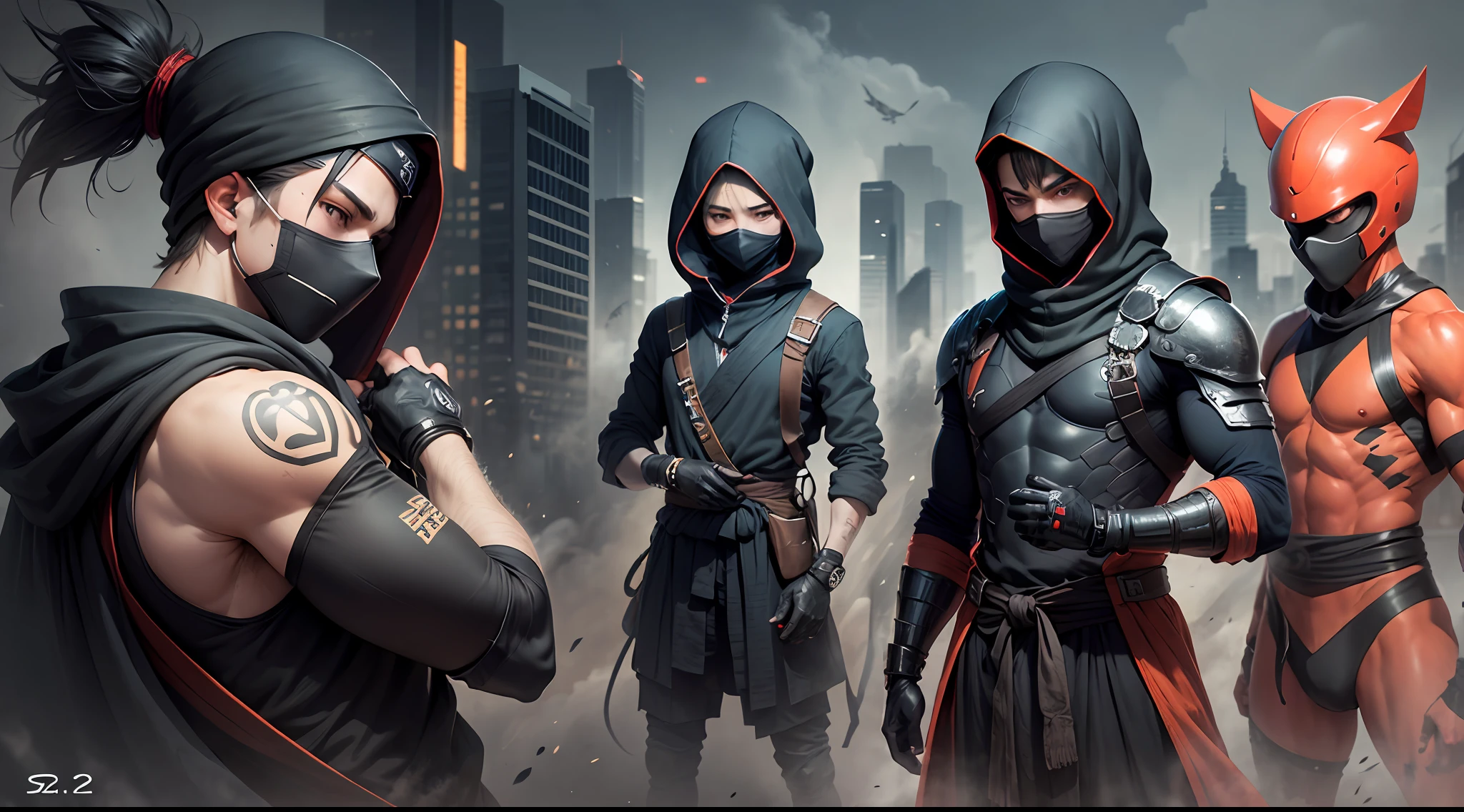 a ninja man with black clothes --auto --s2