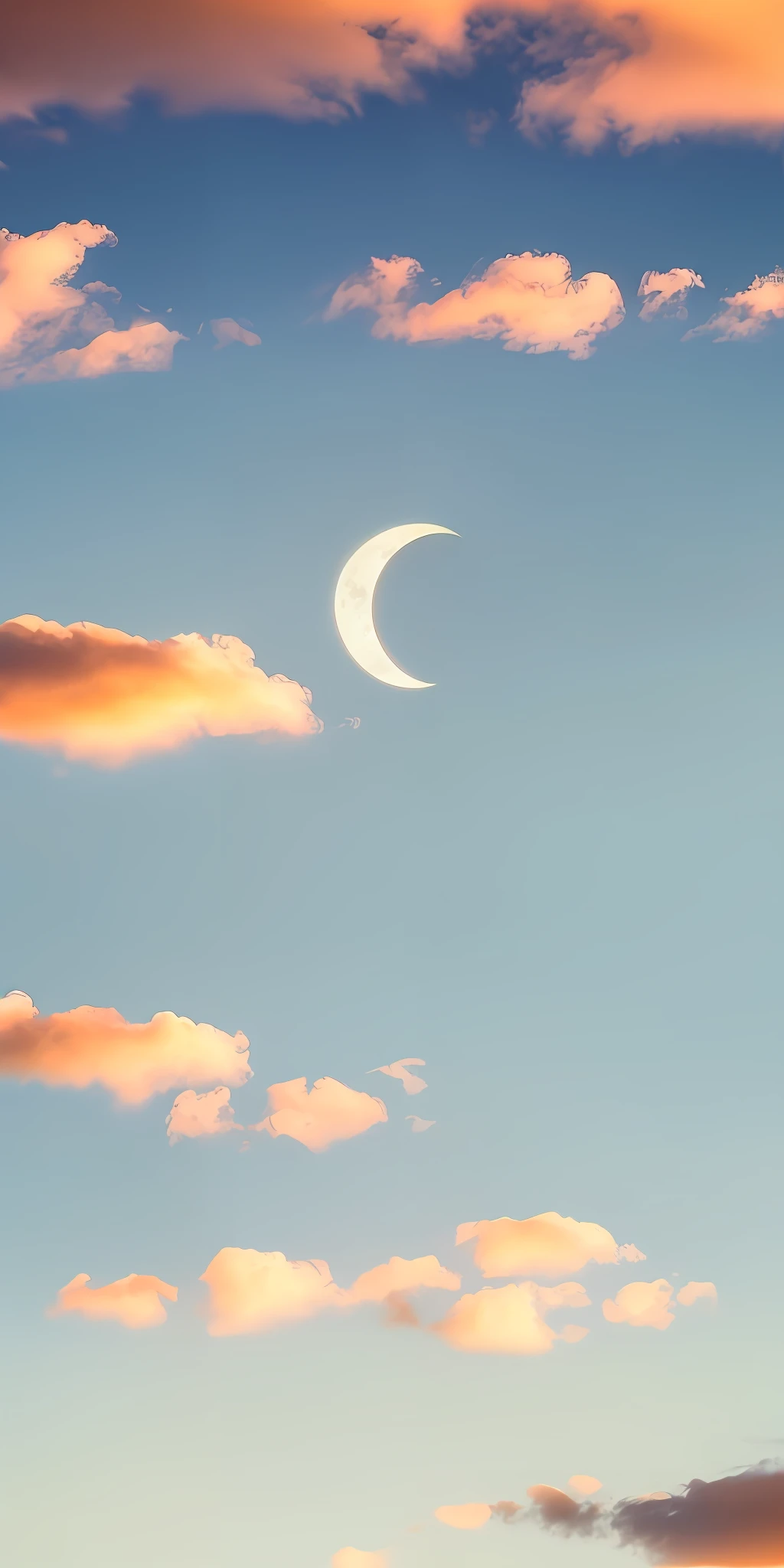 There is a picture of the sky with clouds and the moon, To all beings, overcast day, the wallpaper!, wallpaper”, Good day, iphone wallpaper, Wallpaper phone, Clear day, Desktop wallpaper, it is afternoon, phone background, wallpaper - 1 0 2 4, high quality desktop wallpaper, overcast day, end of day, overcast day