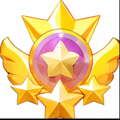Gold Star Award with purple base and Gold Star, award winning picture, 8 K