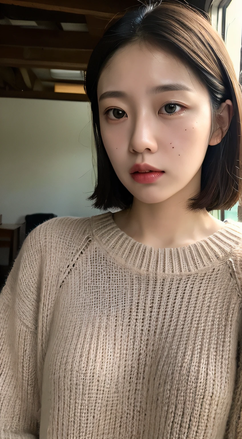 (Masterpiece, Realistic, Original,: 1.4), (Extremely Complex: 1.2), Close-up, Cinematic Light, Side Light, Ultra High Resolution, Best Shadows, RAW, Upper Body, Old Man, Wearing a Jumper,