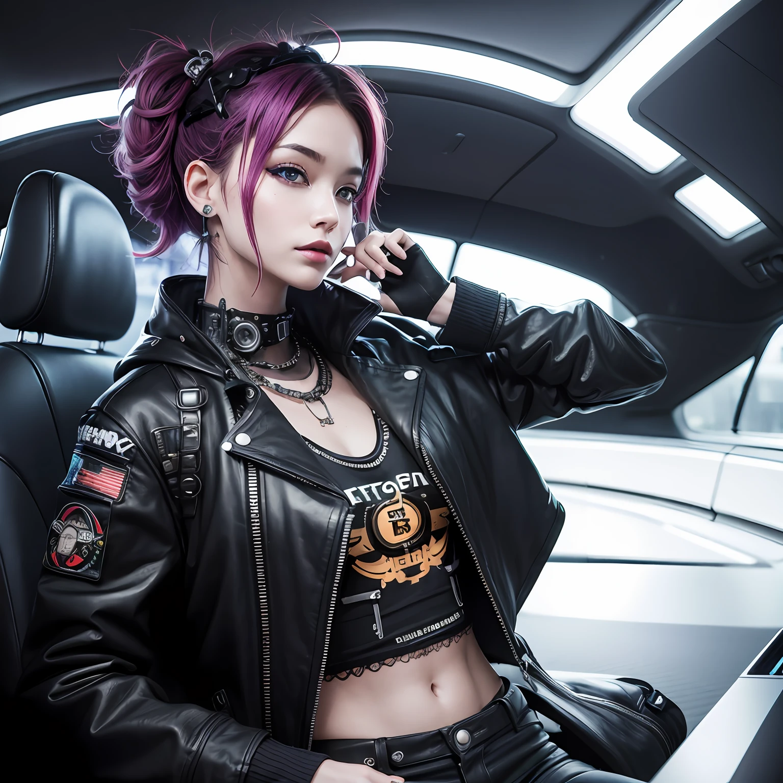 Punk-style, beauty, futuristic tech, bring Apple AR eyes, surgery which bitcoin --auto