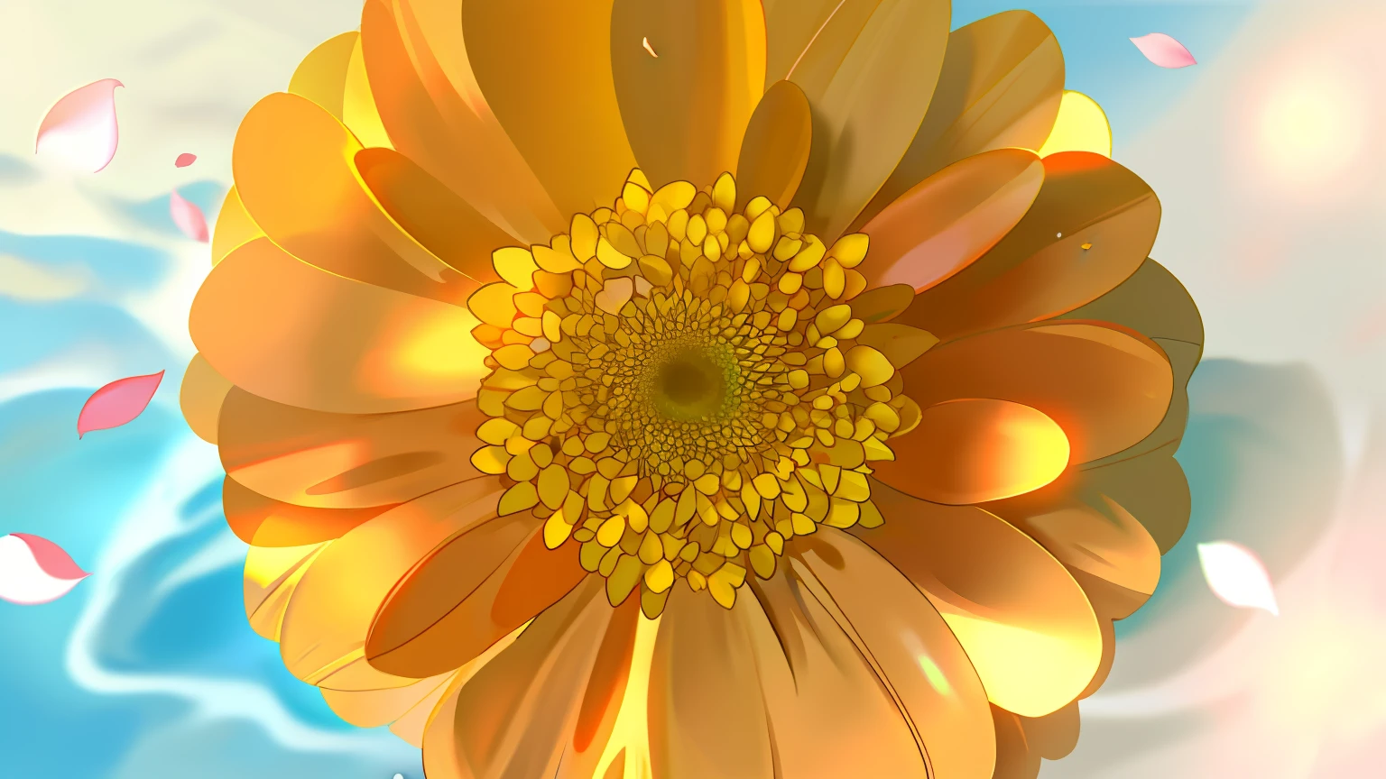 petals，closeup cleavage