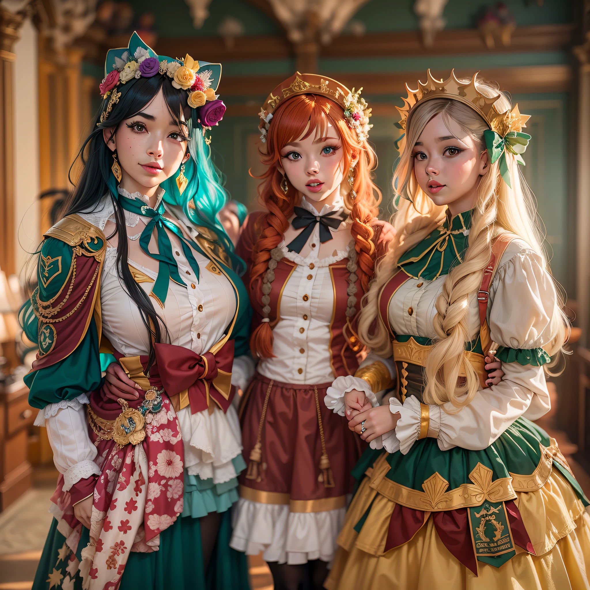 Amazing spectacular young Liberty Academy dormitory carnival (Renaissance) cosplay