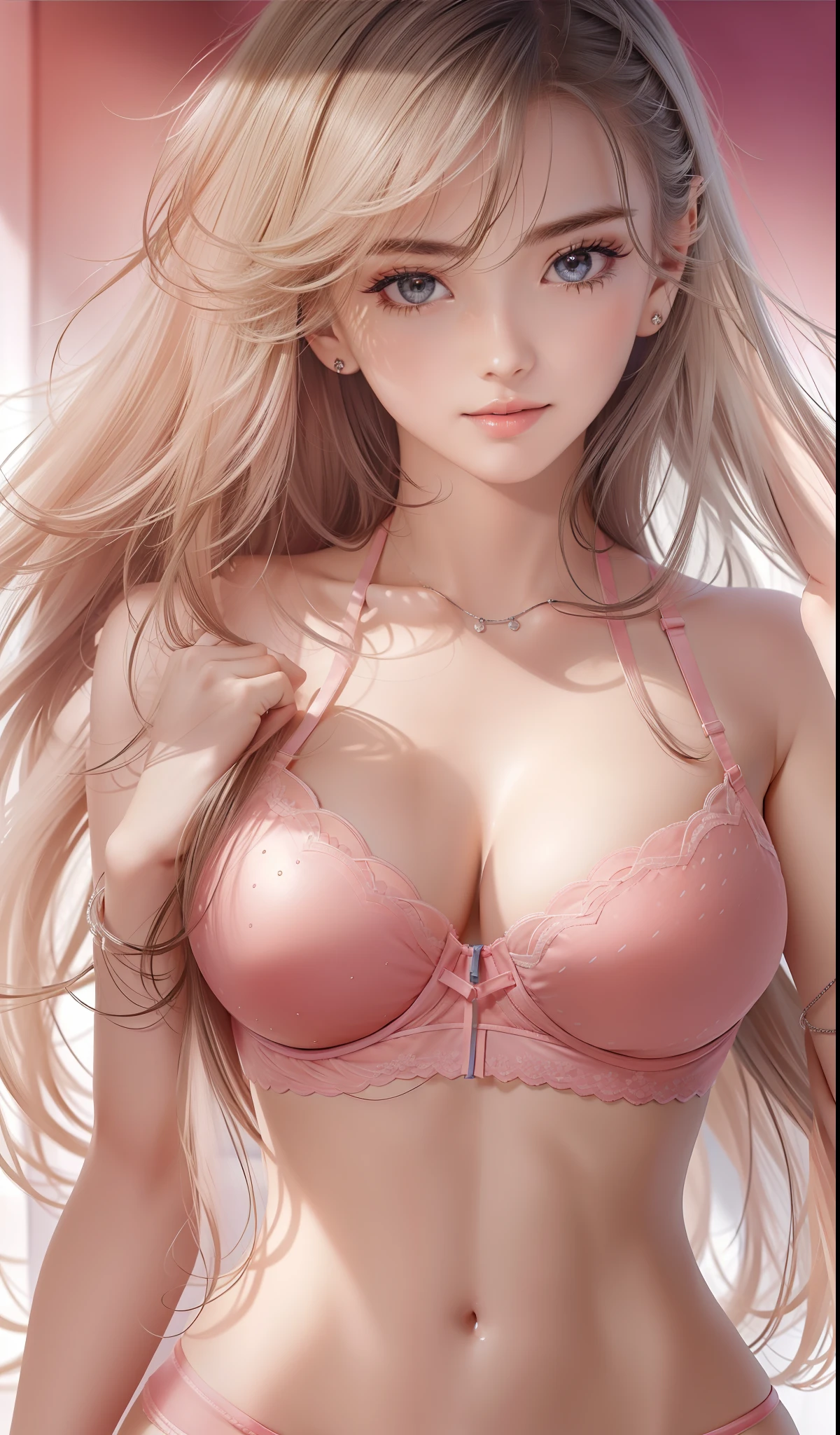 A sexy and open young woman,naked private parts,Female pubic hair,The tip of the chest is raised,tit,teat,Nudity all over,revealing breasts,Ultra-low chicken heart,Bare full breasts:1.2)Side breasts,Pinky breast,Reveals a cutout silk transparent bra,tit,teat,Pink skinny sheer,You can see the skin texture behind it,A quarter cup,tit,(Tear open the bra with both hands:1.5),The kinky is exposed ,A coquettish expression with thighs parted,Women's panties,tit,teat,Puff breasts, (Best quality real textured skin:1.4),Fine Detailed Eyes,finerly detailed face,finely quality eyes, (fatigue, lethargy, Satisfaction:0.0),closeup of face,tee shirt, (Increased Body Line Mood:1.1),(Increases skin texture and beauty:1.1)