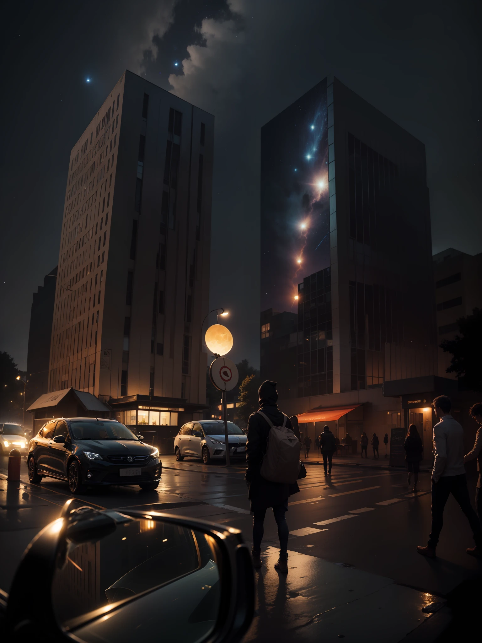 the night，starrysky，Transparent，Moonshine