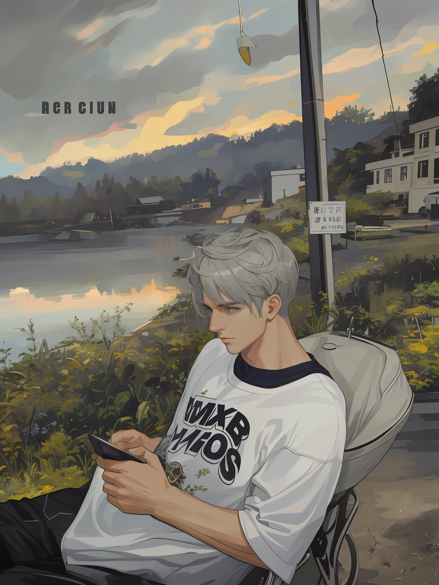 masterpiece, best quality, realistic, 1man, male focus, mature, tall muscular, handsome, [thick eyebrows], portrait, extremely detailed face, gray hair, (short hair)