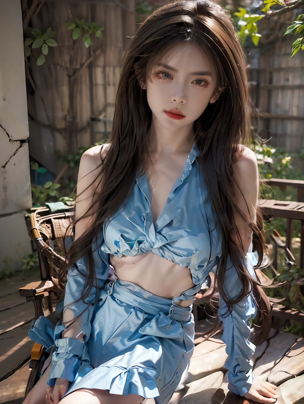 mix4, 20d, solo, long_hair, shirt, dress, high_heels,full_body, look_at_viewer, (8k, RAW photo, best quality, mastery:1.2), (realistic, photo-realistic:1.37), professional lighting, photon mapping, Radio City,physically-based renderingt,Go to clothes,nakeness