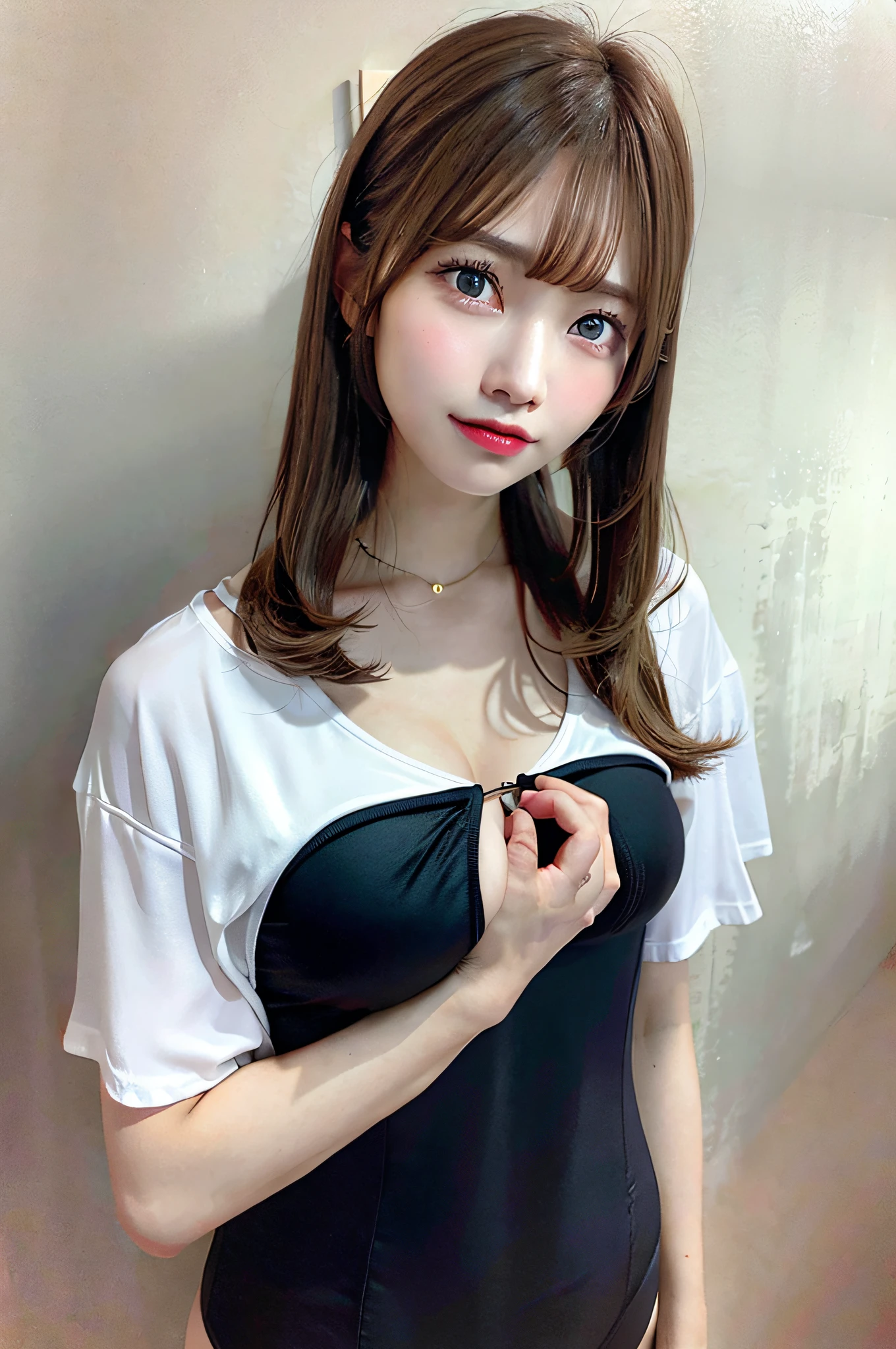 The bikini、neat shape breasts、cleavage of the breast