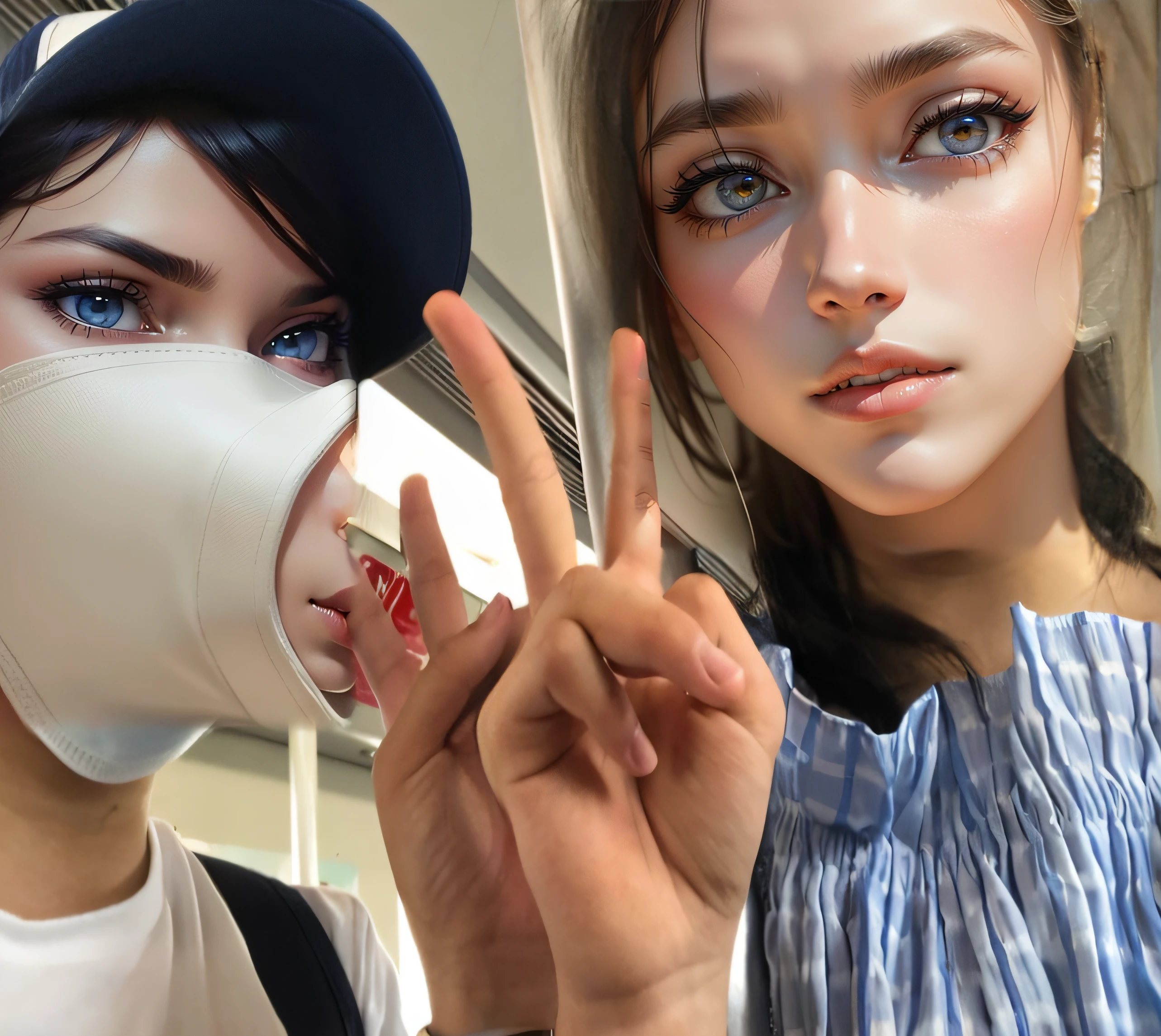 Keep only the face on the right and beautify it --auto