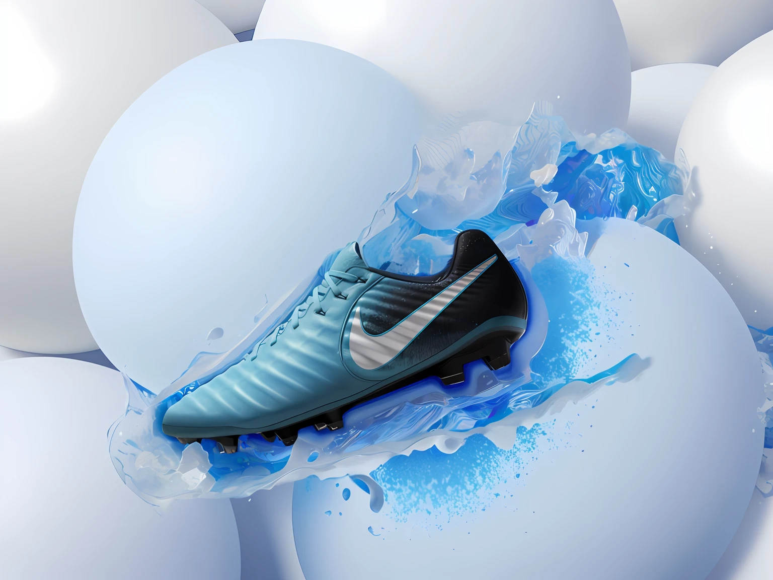 A background consisting of multiple large foam ball fills