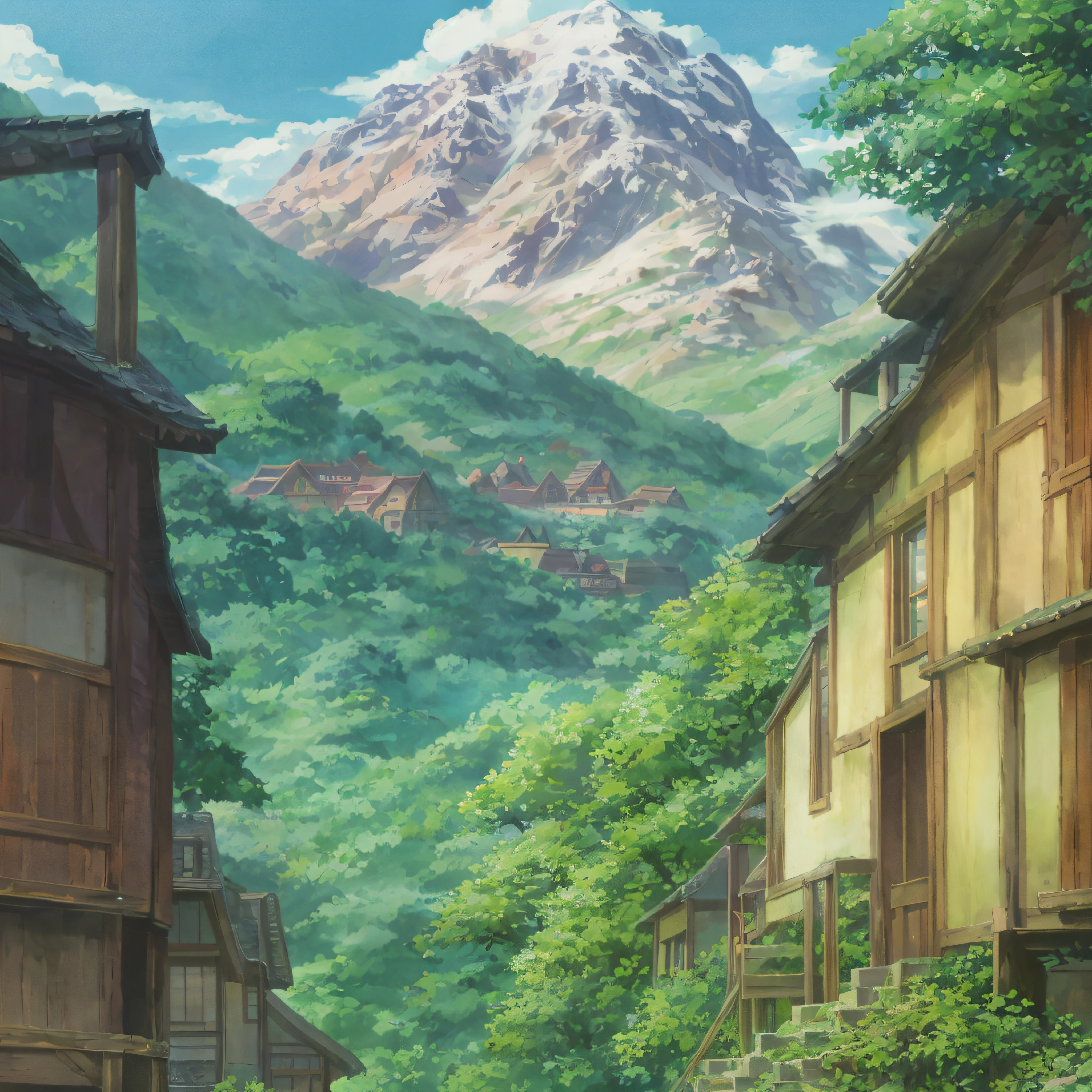 animesque、landscapes、Studio Ghibli、Ghibli、Scenery、Style、Art styles、Art styles、