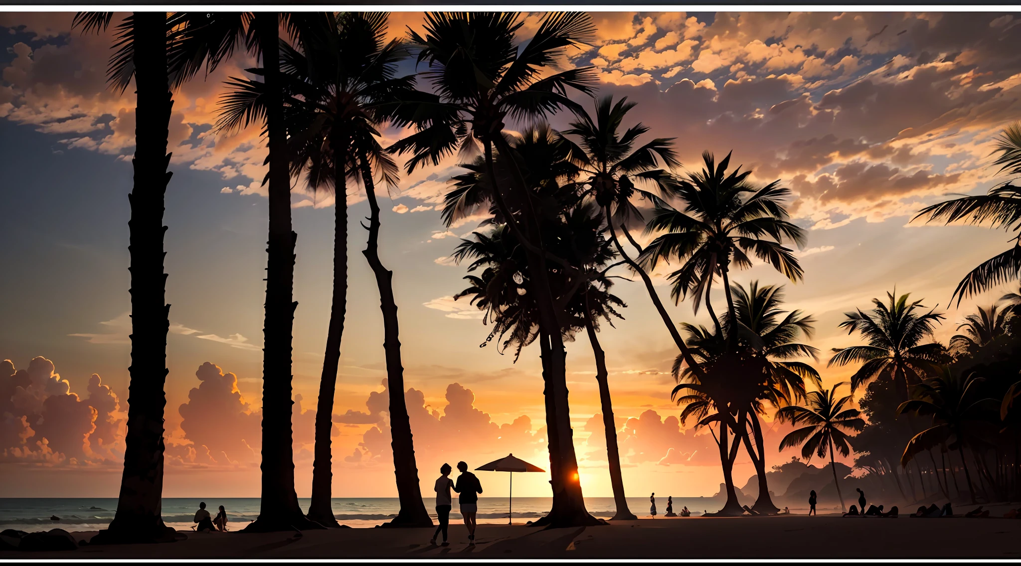 Silhouette Sunset: Head to the beach in the late afternoon and capture the stunning silhouettes of people against the vibrant colors of the setting sun