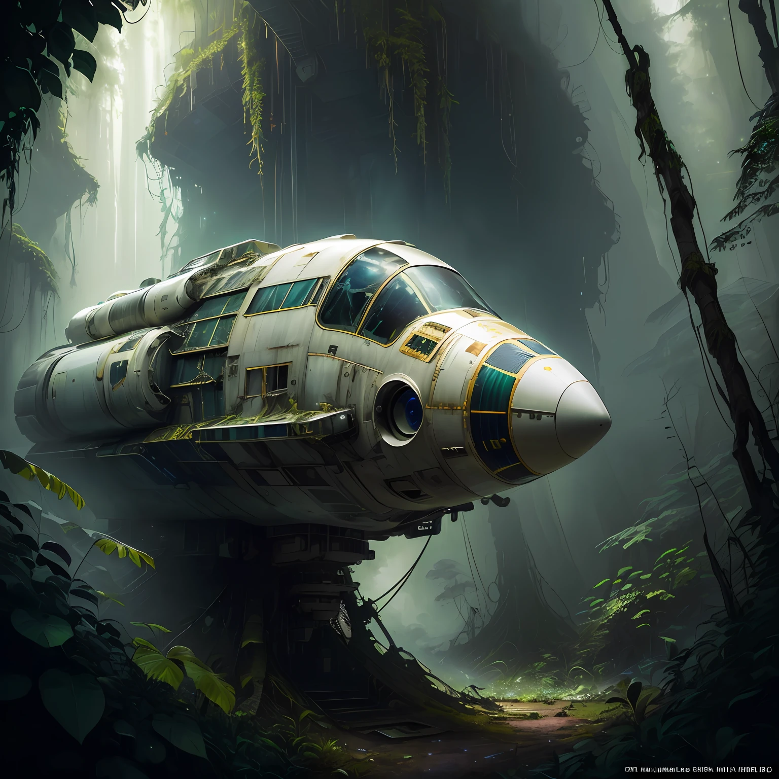 IvoryGoldAI
spaceship in space, stars