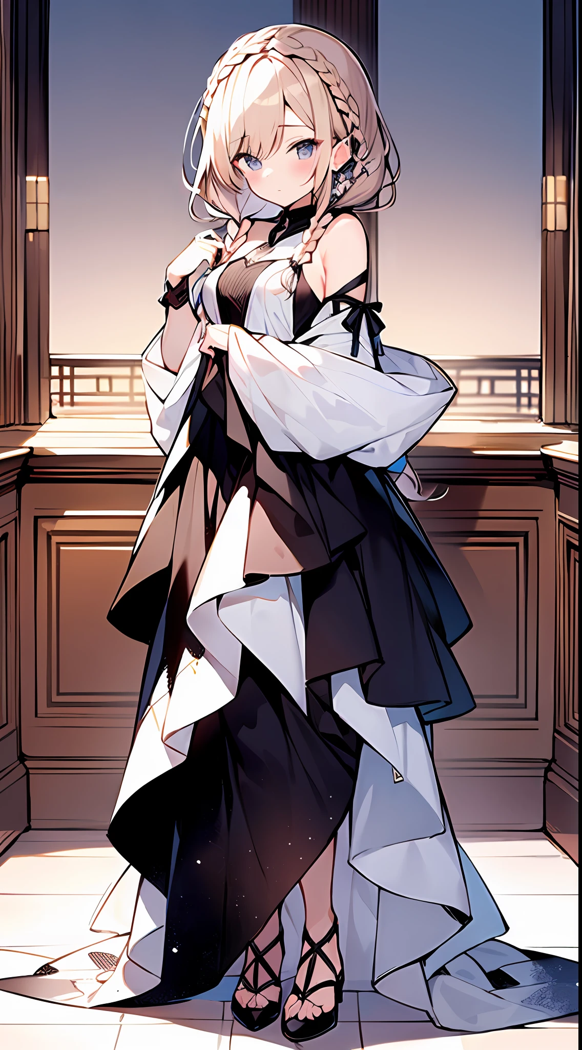 (incredibly absurdres absolutely resolution: 1.5), highest quality, masterpiece, ultra high resolution, 8k, (multiple girls), (gorgeous dresses with many gorgeous and colorful decorations) BREAK shoujo manga style, (loli), soft line drawing, digital enhancement, shojo manga touch, environmental change scenes, shojo manga core, ( Hair length to the shoulders))), (((short braid))), ancient capital of the West, full body visible angle, entangle, beautiful and aesthetic: 1.5, High quality: 1.3