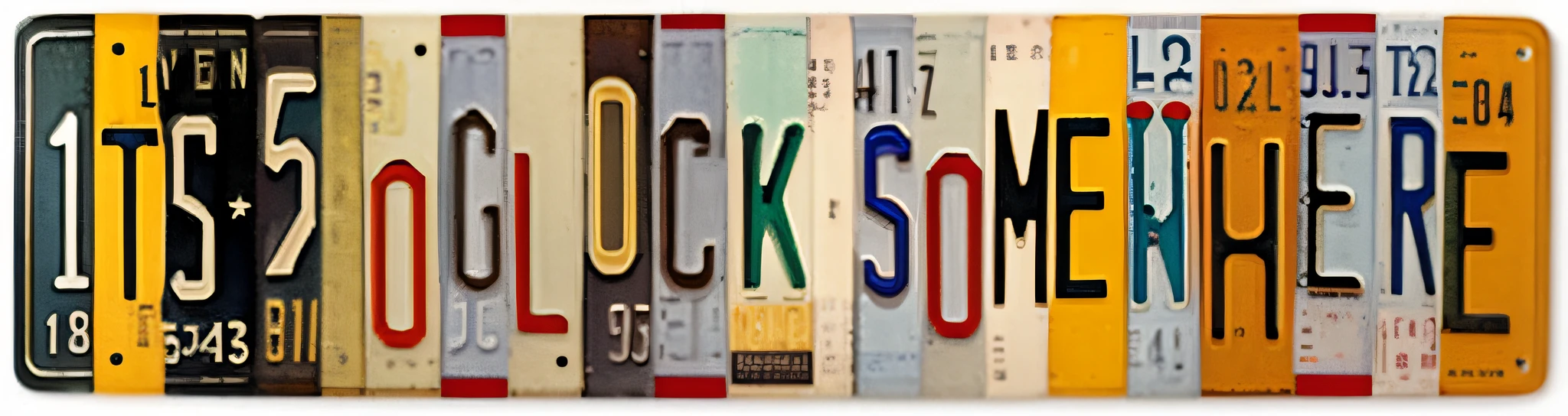 Close up of multiple license plates on white background, author:Robert Dixon, rock star, Andrew Dixon, j.dickenson, j. dickenson, By A. b. jackson, author:Richard Rockwell, rock music, author:Anson Maddox, Jock, In 1850, Rock music