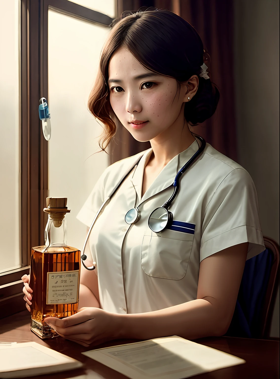 Nurse Glasses Chinese 19 years old Dead reservoir water