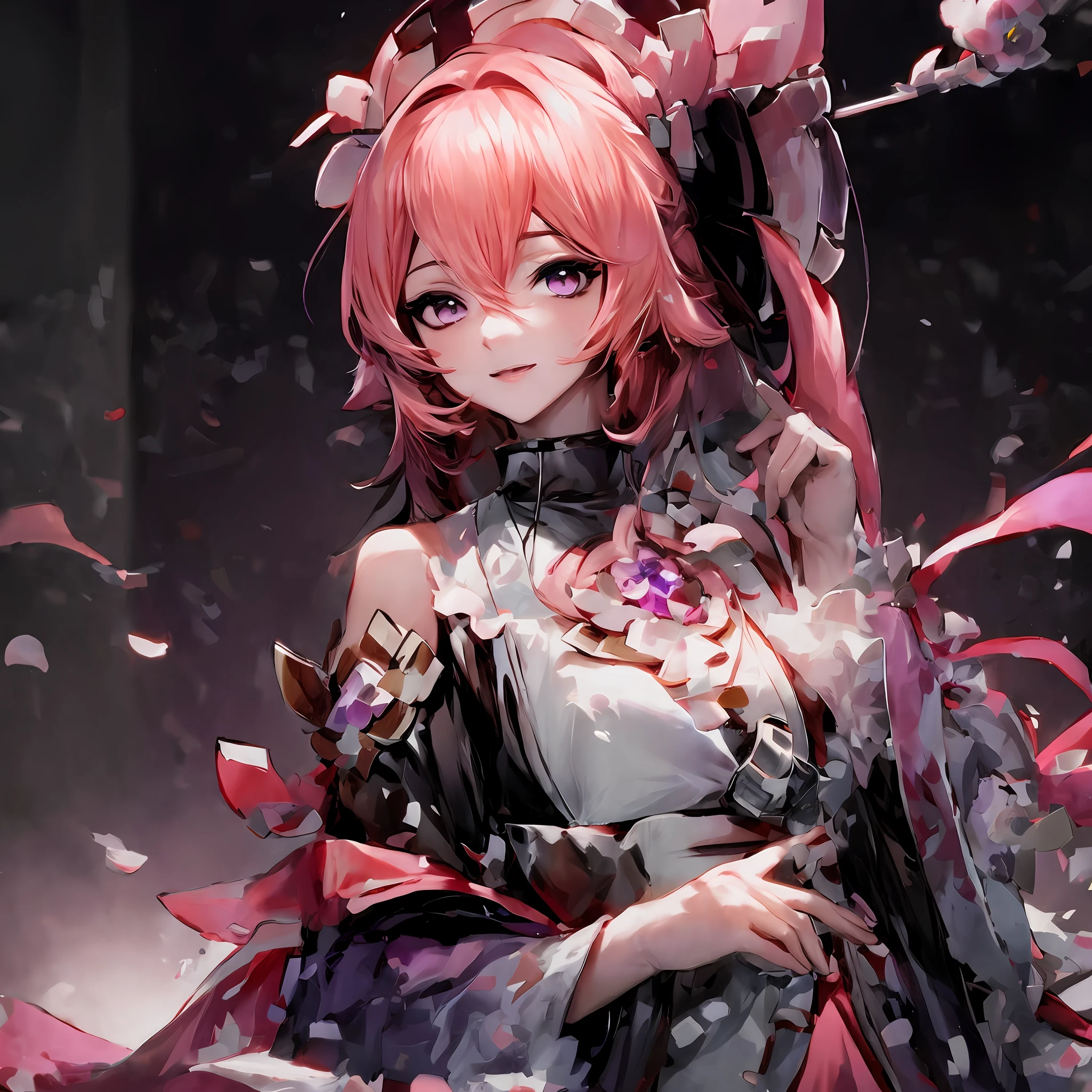 anime - style image of a woman with pink hair and a pink dress, Detailed digital anime art, Guweiz on ArtStation Pixiv, Ross Tran 8 K, Guweiz in Pixiv ArtStation, Guviz, Guviz-style artwork, 8k octae render photo, 8K high quality detailed art，Lady，diplomat，elegant，the detail ，Clear lines，Highest image quality --auto