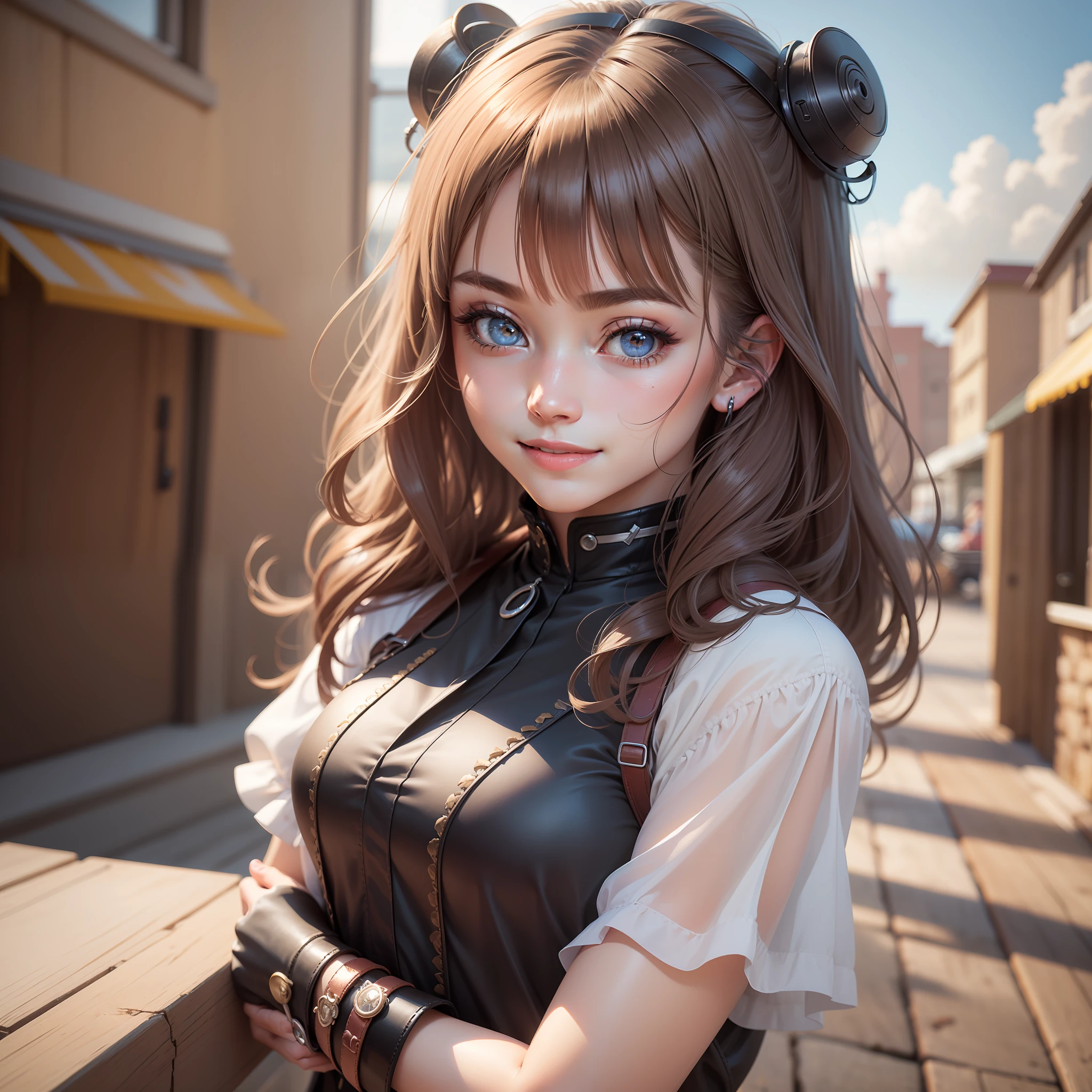 (RAW photo: 1.2), (photorealistic: 1.4), (masterpiece: 1.3), (best quality: 1.4), ultra-high resolution, (detailed eyes), (detailed facial features), (detailed clothing features), HDR, 8k resolution, solo focus, bangs, thick skin, (shiny skin), (slim girl), fabulous,
(very detailed illustration), check the comment, request for comment, landscape, no text,
VirtualGirl-Aim,
1girl, full-length,
sweet, innocent,
(smiles),