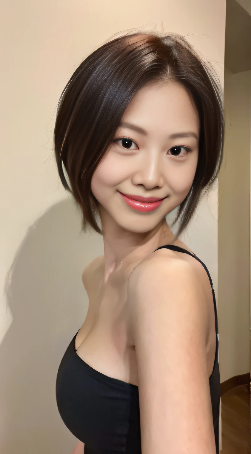 ((Best Quality, 8K, Masterpiece: 1.3)), 1girl, Slim Abs Beauty: 1.3, (Hairstyle Casual, Big Breasts: 1.2), Dress: 1.1, Super Fine Face, Delicate Eyes, Smile, Home