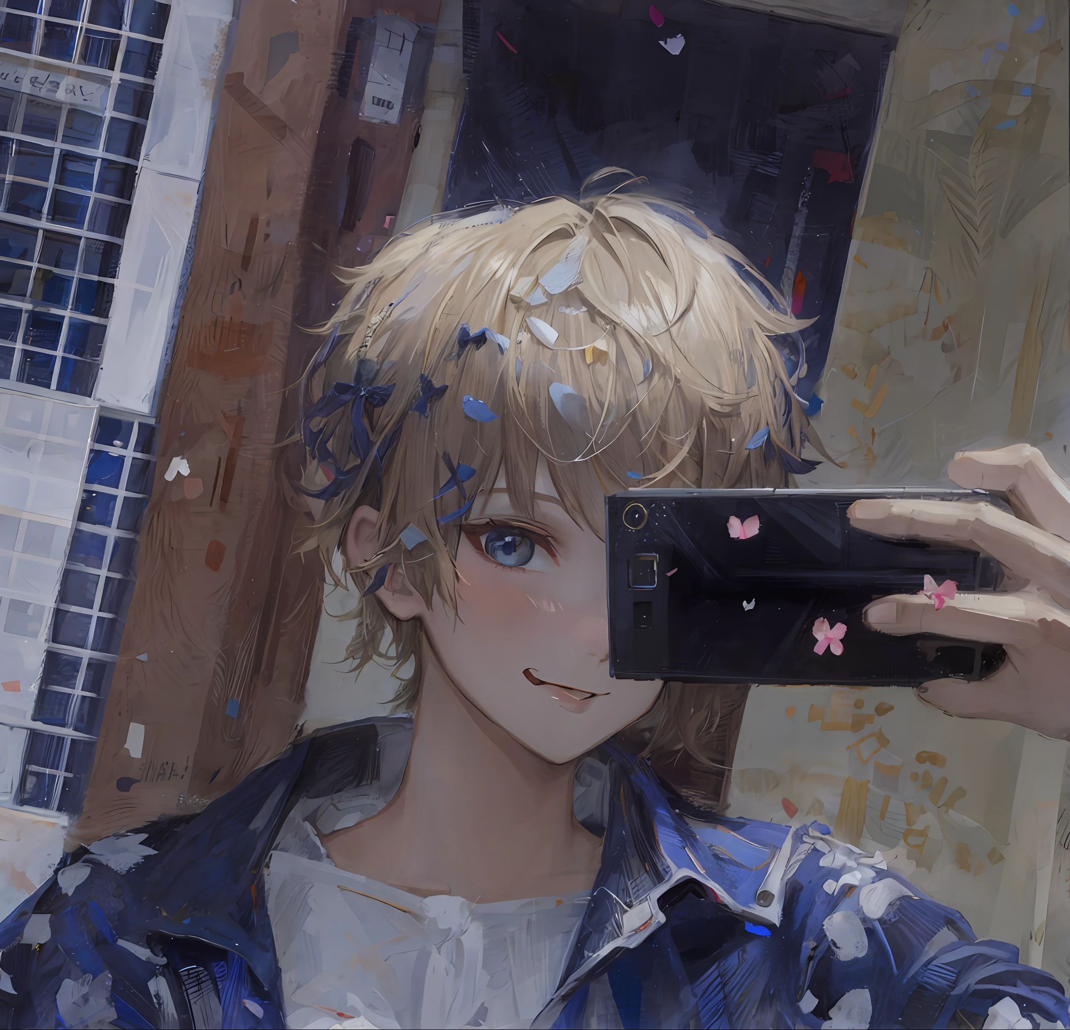cool guy,messy hair,Ruffian,Sticking out his tongue,Two-dimensional sunshine and cheerfulness,年轻,