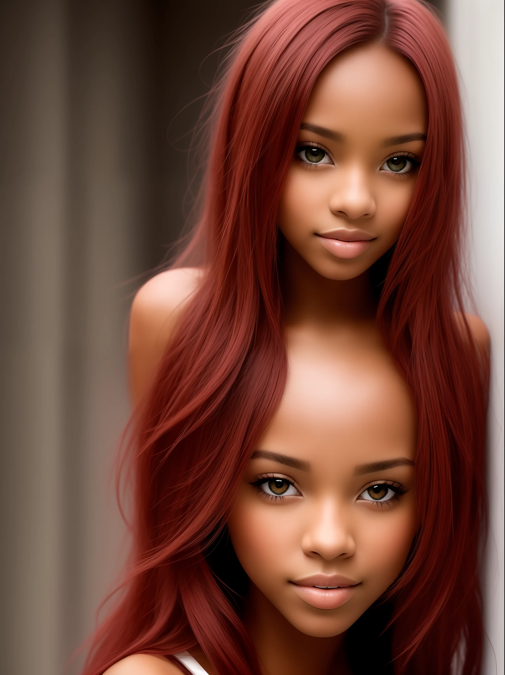 Redhead Dark-skinned girl