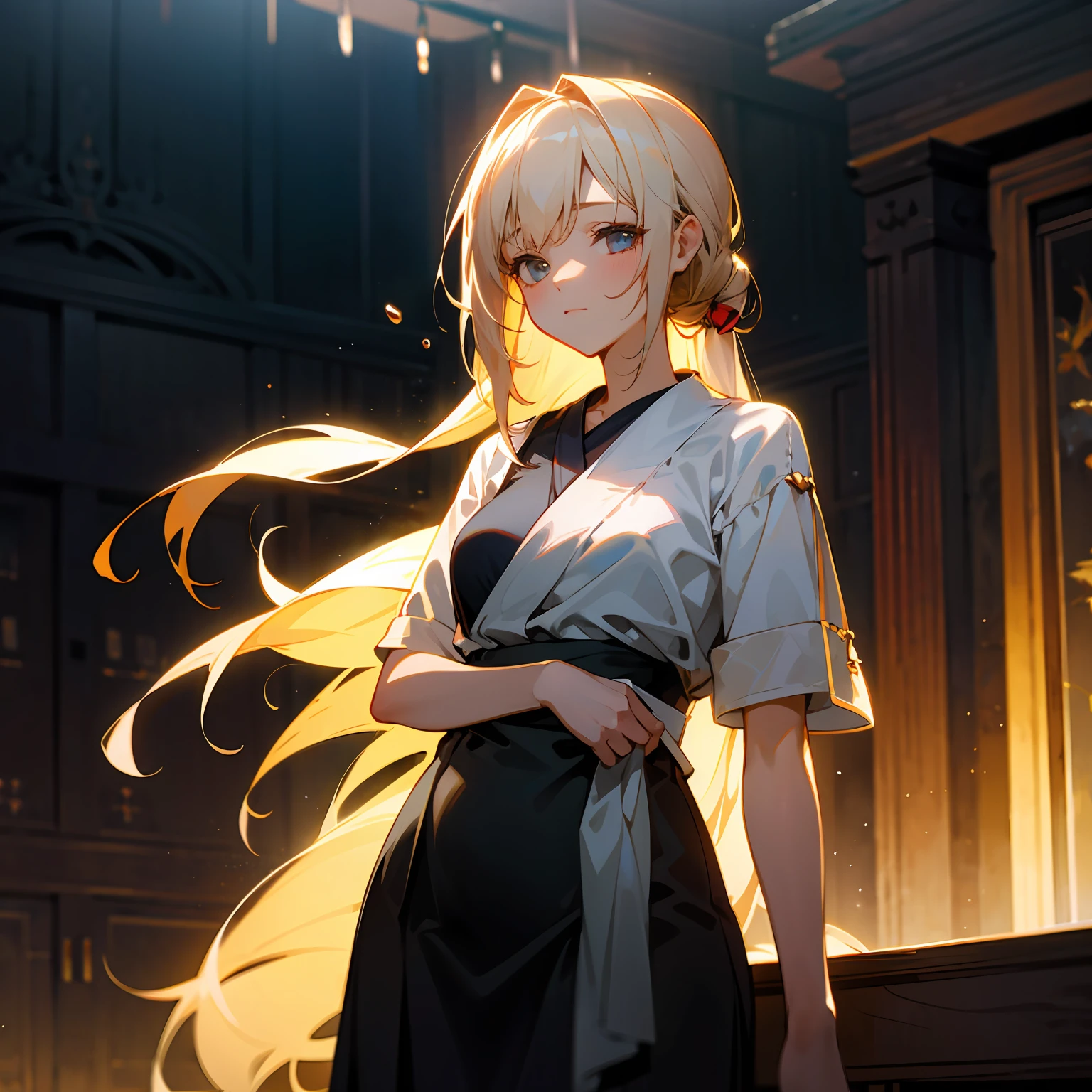 zori,glass,Long-haired girl,Vacated,Light,HD beauty CG