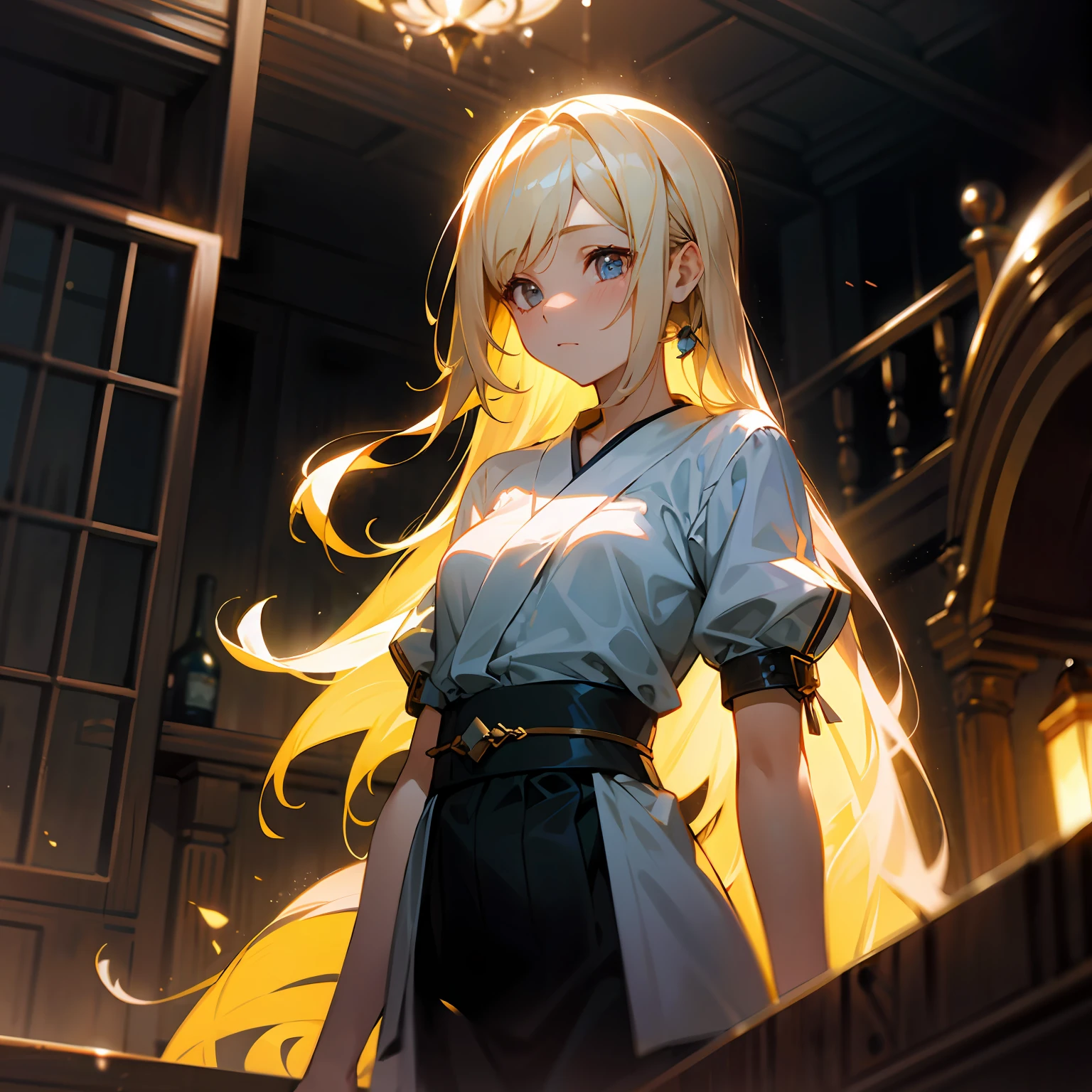 zori,glass,Long-haired girl,Vacated,Light,HD beauty CG
