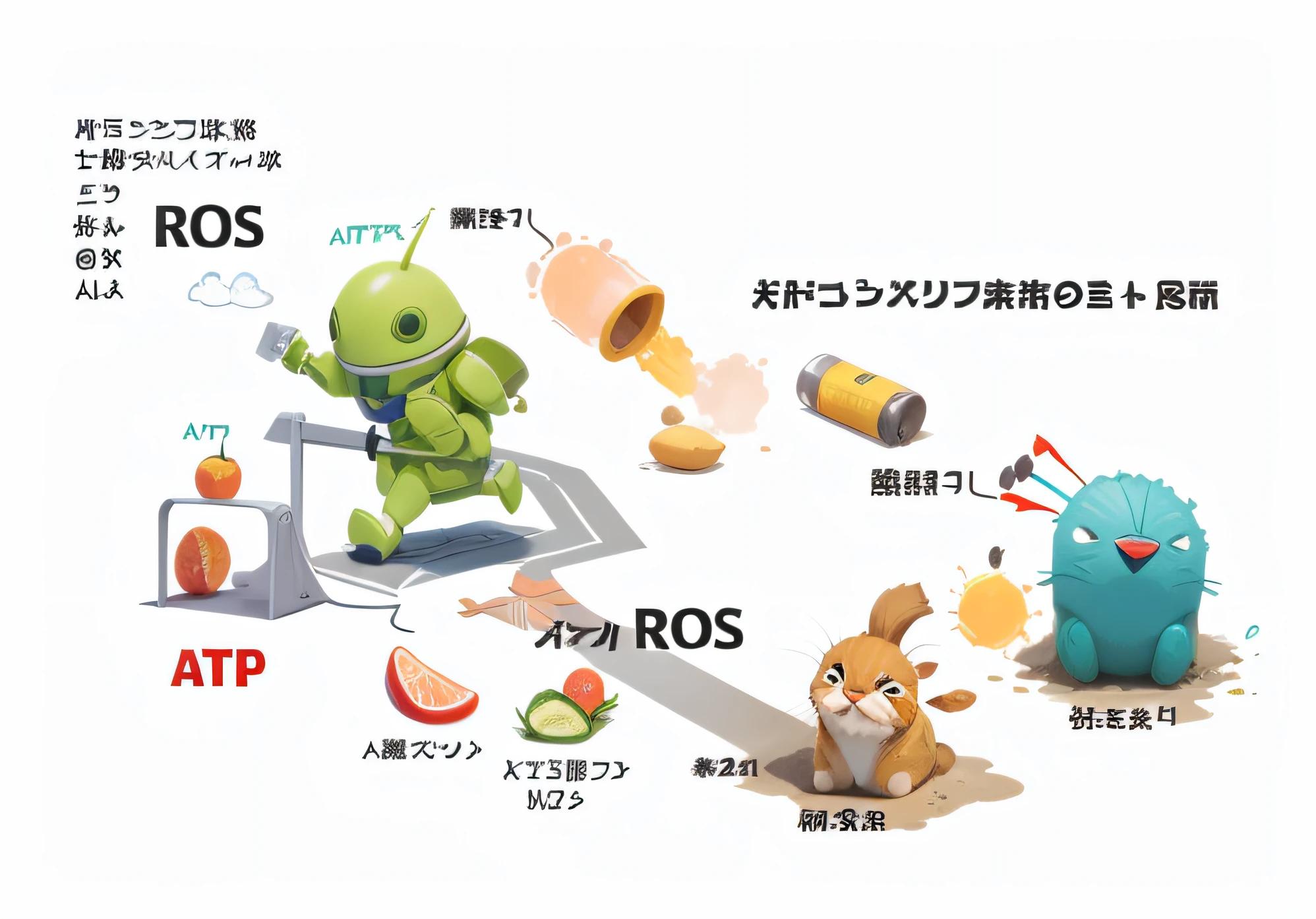 ROS, ATP, Mitochondria --auto