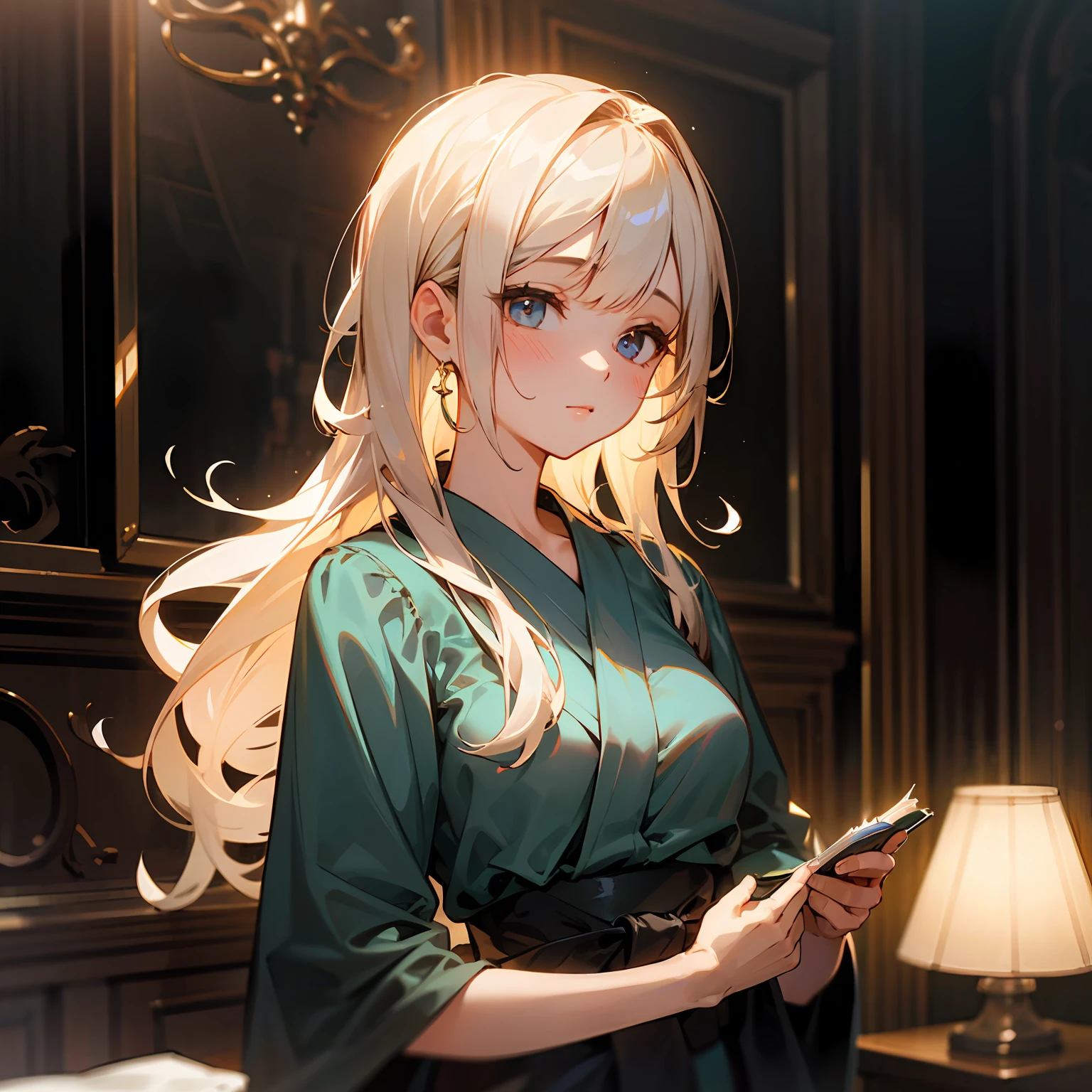 zori,glass,Long-haired girl,Vacated,Light,HD beauty CG