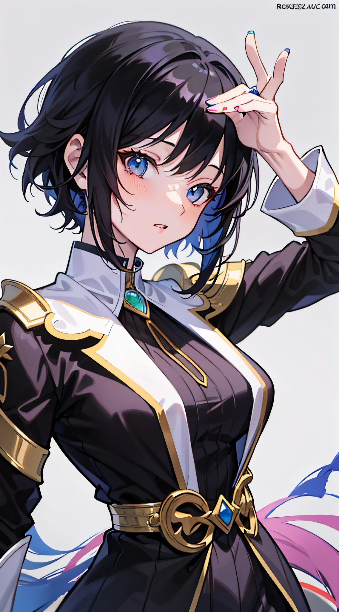 Anime girl with black hair and colorful dress, rossdraws pastel vibrant, rossdraws cartoon vibrant, anime style 4 k, Beautiful Anime Portrait, artgerm colorful!!!, ! Dream ArtGerm, Beautiful anime girl, digital art in anime style, anime art wallpaper 4k, anime art wallpaper 4k, digital anime art, Very detailed ArtGerm, Simple background