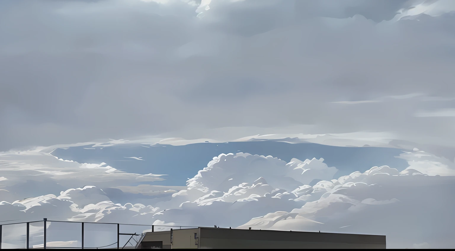 There is a large white building in the foreground, clouds swirling, Gorgeous clouds, pretty clouds, Nice clouds, wow clouds, intimidating clouds, super defined clouds, cloud in the shape of a dragon, Magical cloudy background, voluminous clouds, cloud vortex, glistening clouds in background, large clouds visible, clouds in the background