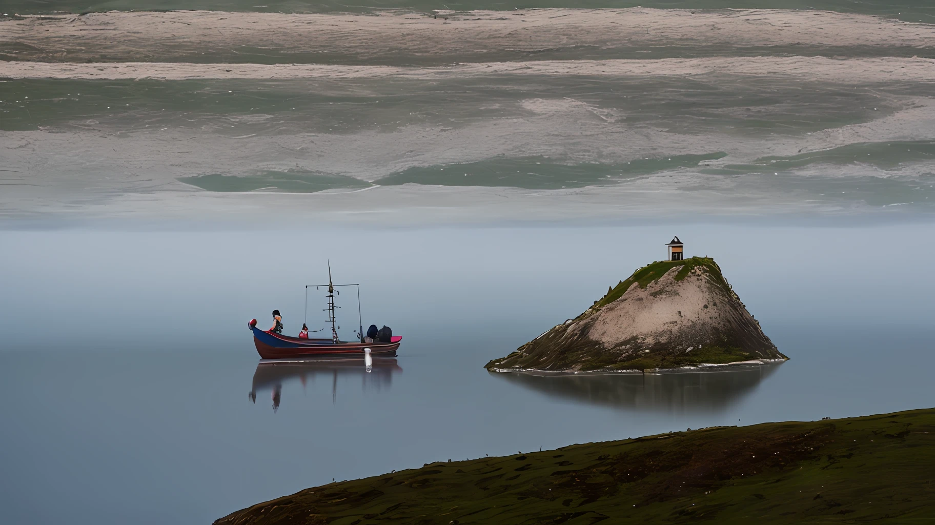 themoon，das boot，mist，fisherman，drizzle