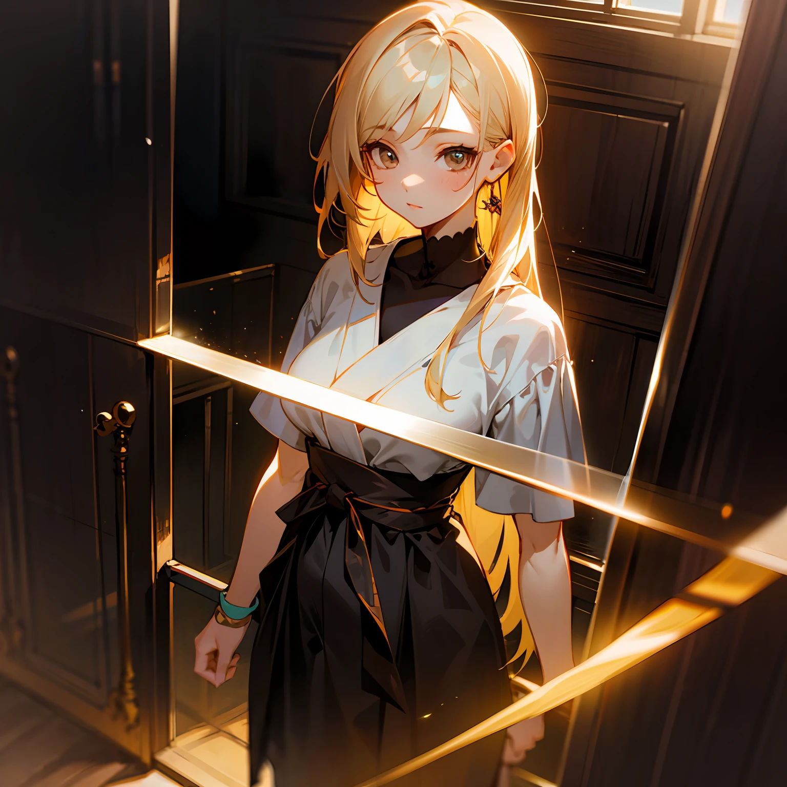 zori，glass，Long-haired girl，Vacated，Light，HD beauty CG