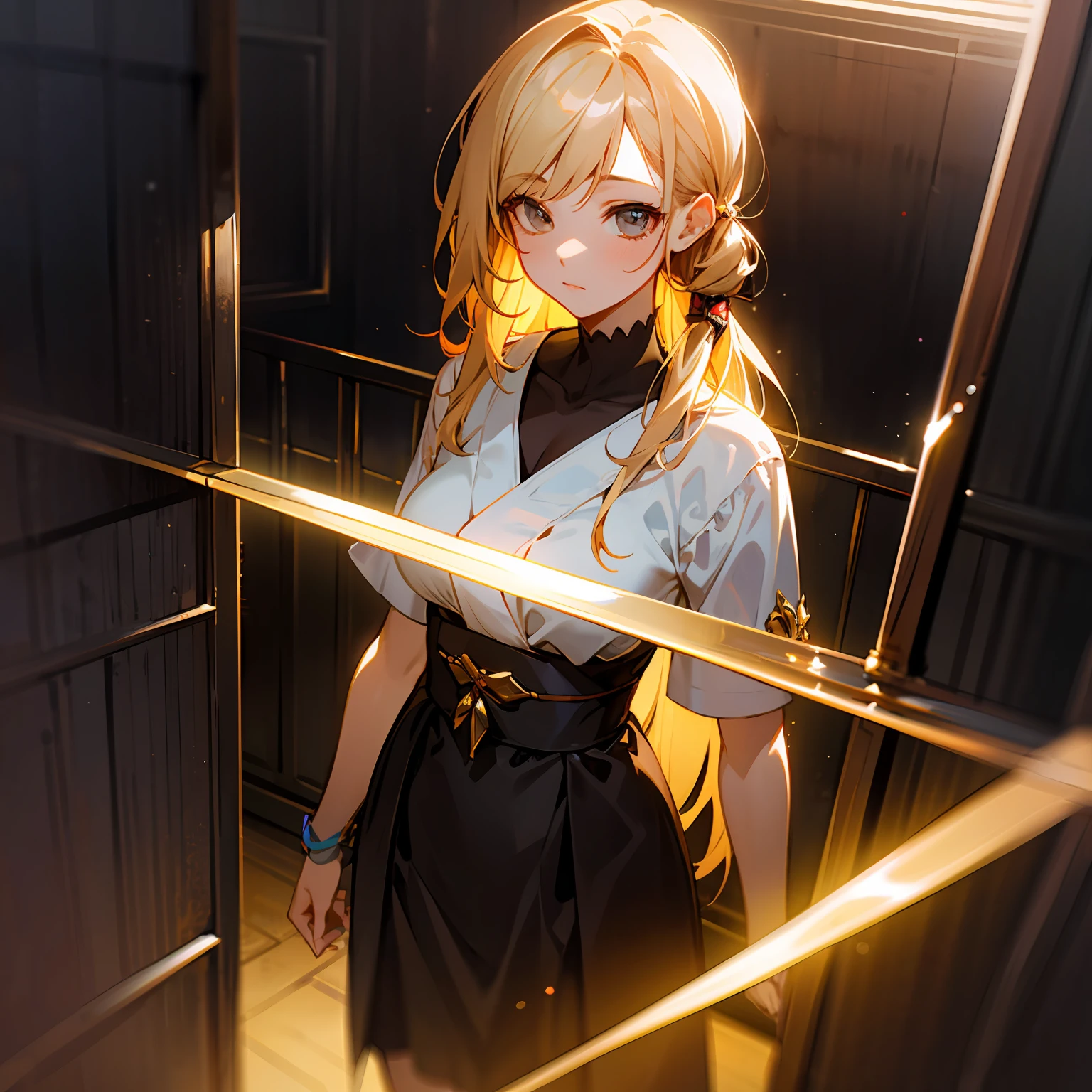 zori,glass,Long-haired girl,Vacated,Light,HD beauty CG