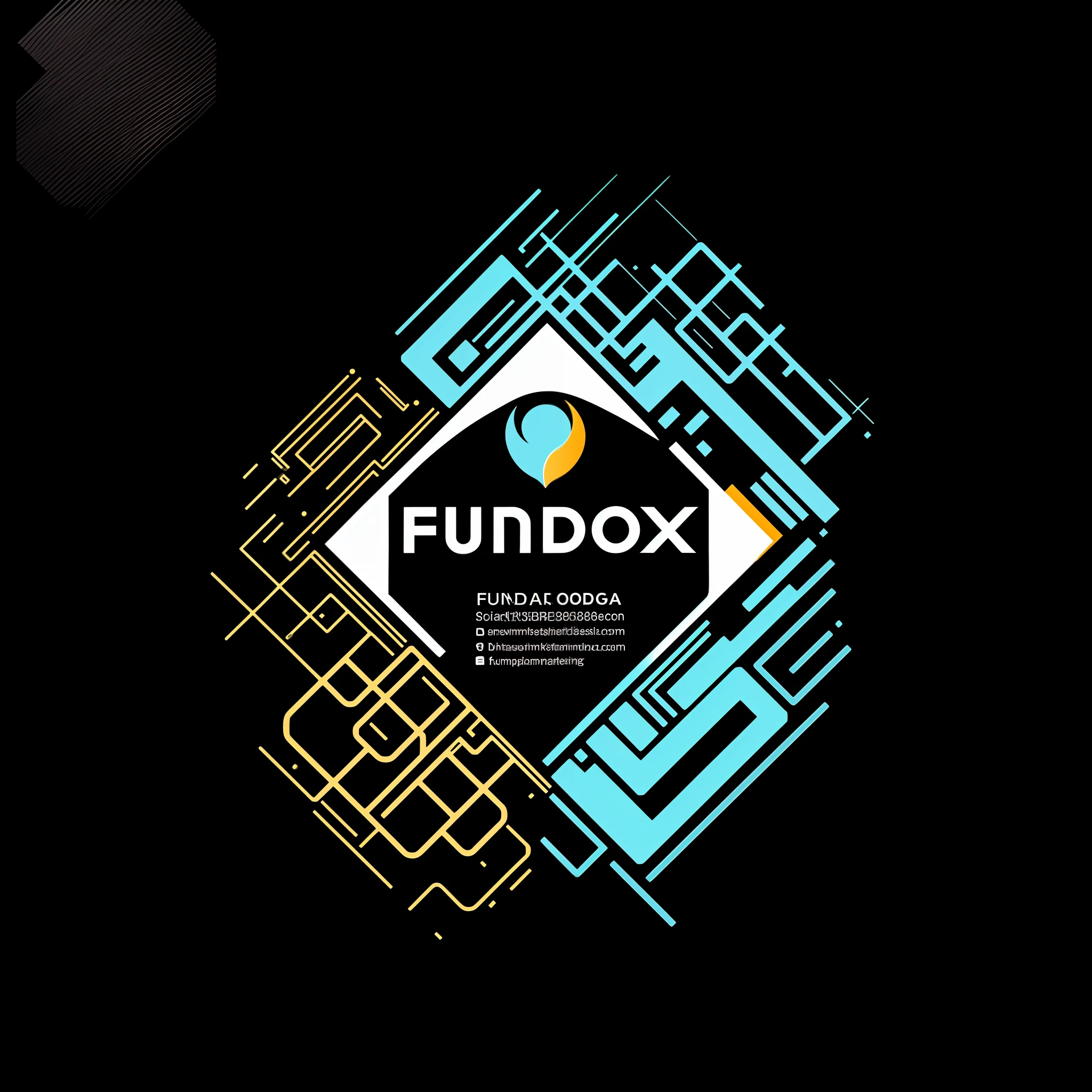 Please create a striking and engaging logo for the digital marketing company called 'Fundorrx'. The logo must represent the essence of the company, transmitting professionalism, creativity and innovation. Imagine a modern and elegant design, with unique and memorable visual elements. The logo must incorporate the name 'Fundorrx' in a clear and legible way, preferably using sophisticated and modern typography. For colors, we suggest a combination that conveys confidence, energy and dynamism. Vibrant colors such as blue, green or orange can be used to create visual impact and attract attention. In addition, the logo can include graphic elements related to digital marketing, such as icons representing social media, data graphics or symbols that symbolize connections and interaction. Simplicity is key, so make sure visual elements are clear, distinct and easily recognizable. Versatility is also important. The logo must work well in different contexts, both in digital format, for use on websites and social networks, and in printed materials, such as business cards and corporate stationery.