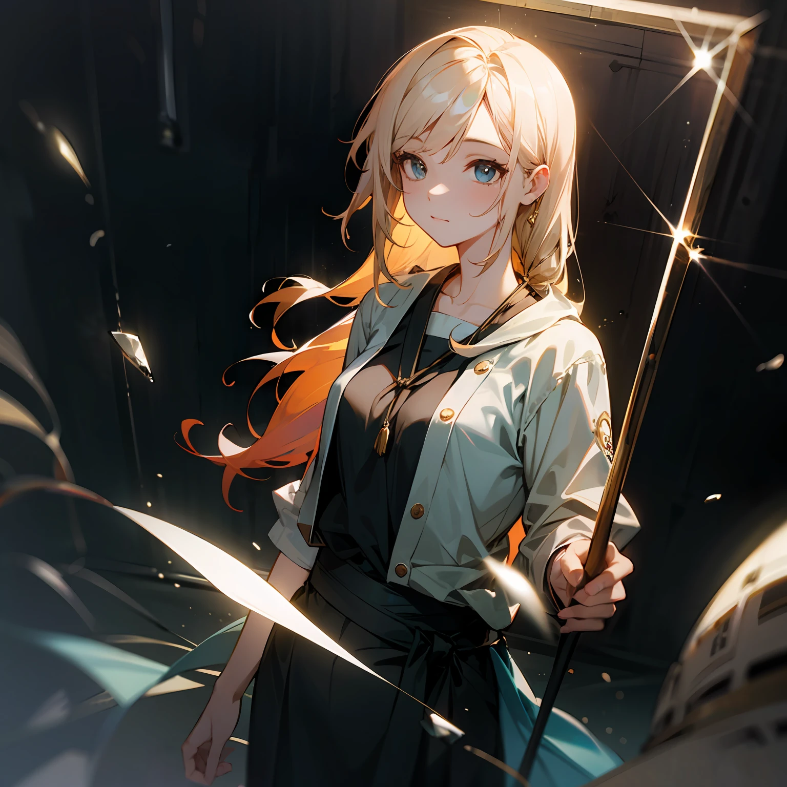 zori,glass,Long-haired girl,Vacated,Light,HD beauty CG