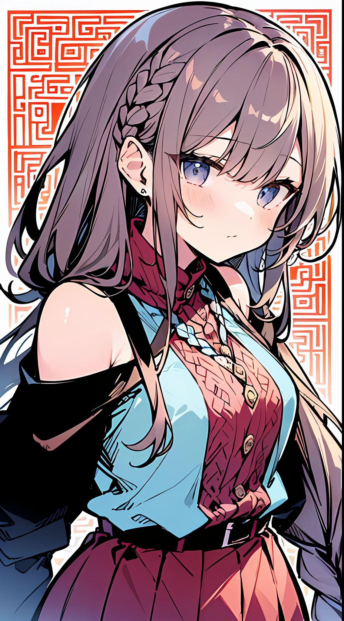 (incredibly absurdres absolutely resolution:1.5)、top-quality、masuter piece、超A high resolution、8K、(Multiple girls)、(Cardigans in bright colors、espadrilles、Pleated skirt in Chinese red color) BREAK Shoujo Manga Style、(Lori)、Soft line art、Digital Enhancement、A touch of shoujo manga、(small curvy loli)、Shoujo Mangacore、(((The length of hair to the shoulders)))、(((short braiding)))、Entangle、Beautiful and aesthetic:1.5、High quality:1.3