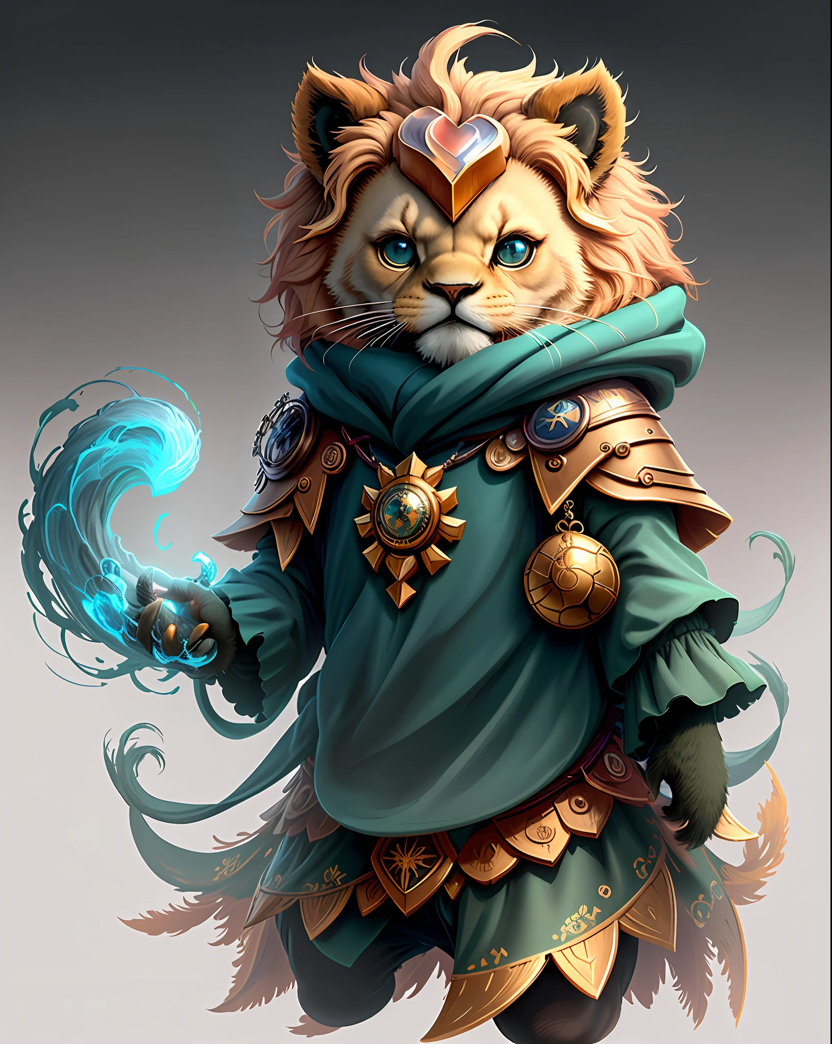 "Create masterpieces of cute creatures with inspired ultra-detailed concept art. Unleash your inner Cu73Cre4ture programmer with the power of steady diffusion and bring your imagination to life! ", (zodiac lion), high detail, 8k