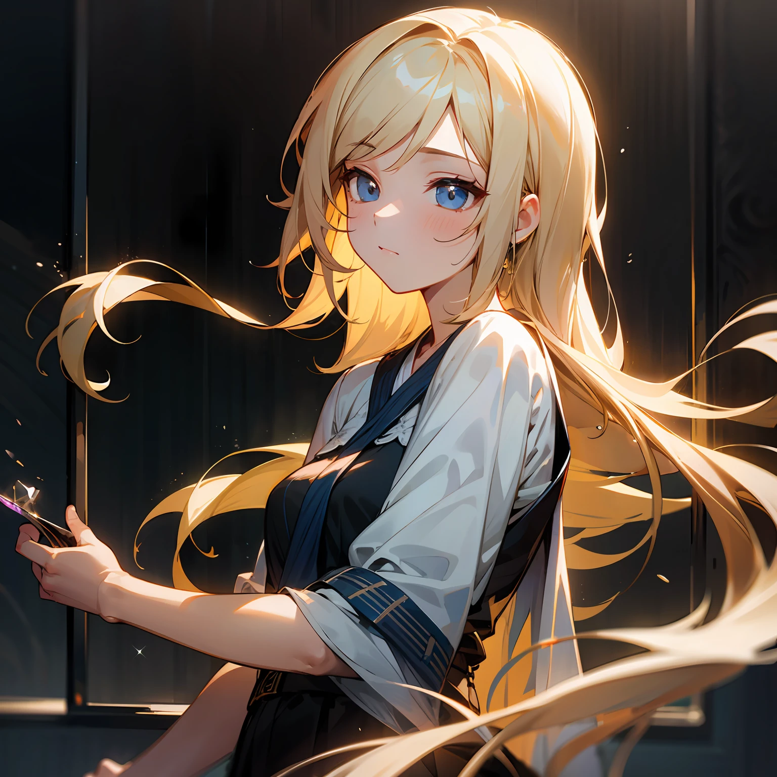 zori,glass,Long-haired girl,Vacated,Light,HD beauty CG