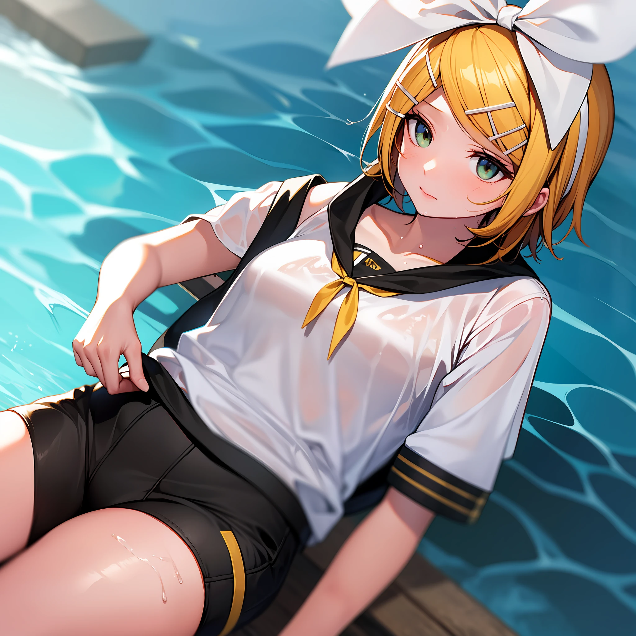 Kagamine rin , wet clothes