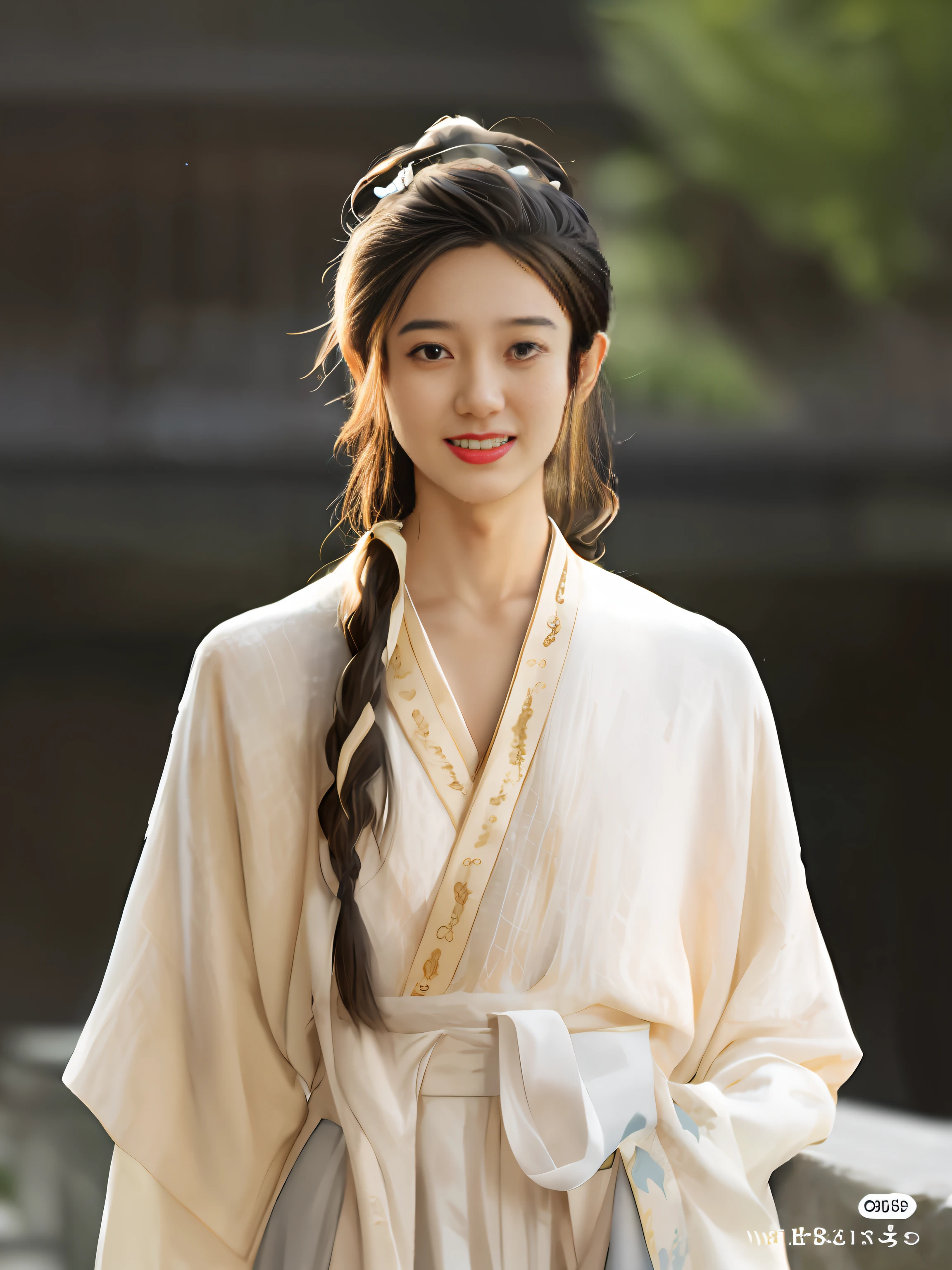 1 rapariga,Cyan Hanfu